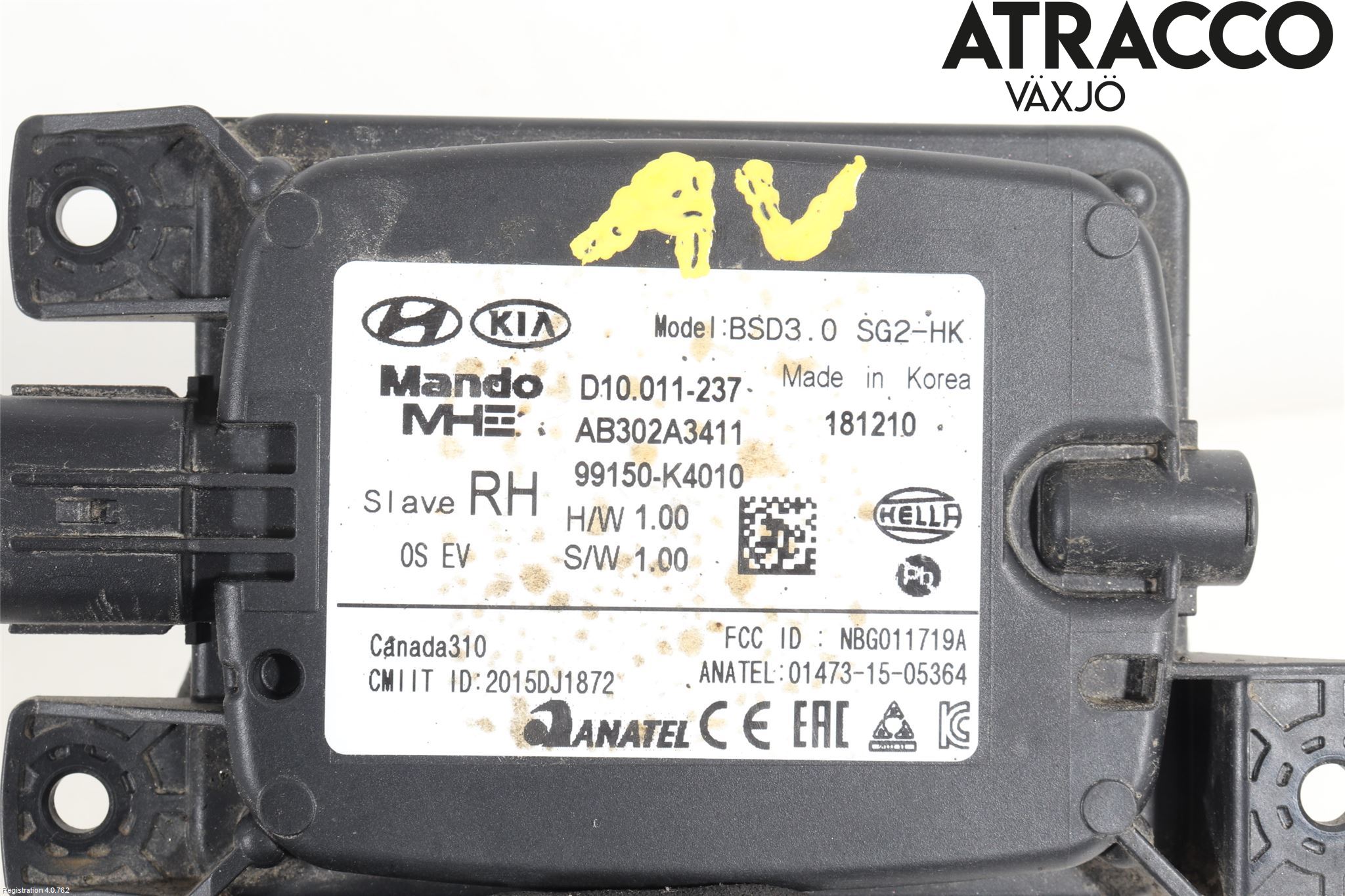 Hyundai KONA/ELECTRIC OS 18-23 Sensor Kollisjonsbeskyttelse