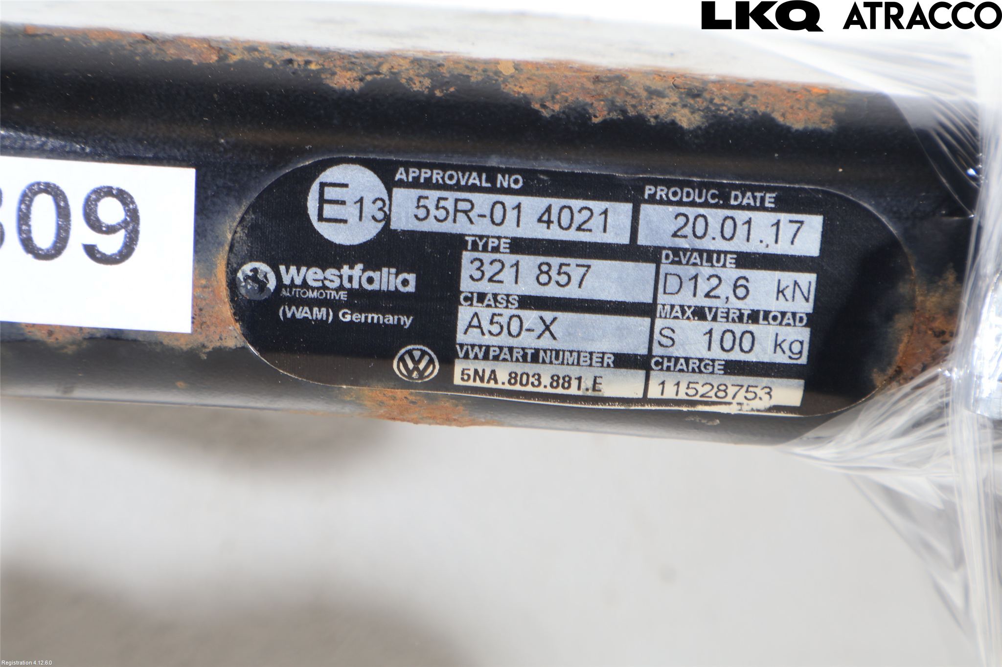 Volkswagen VW TIGUAN 16-24 Tilhengerfeste