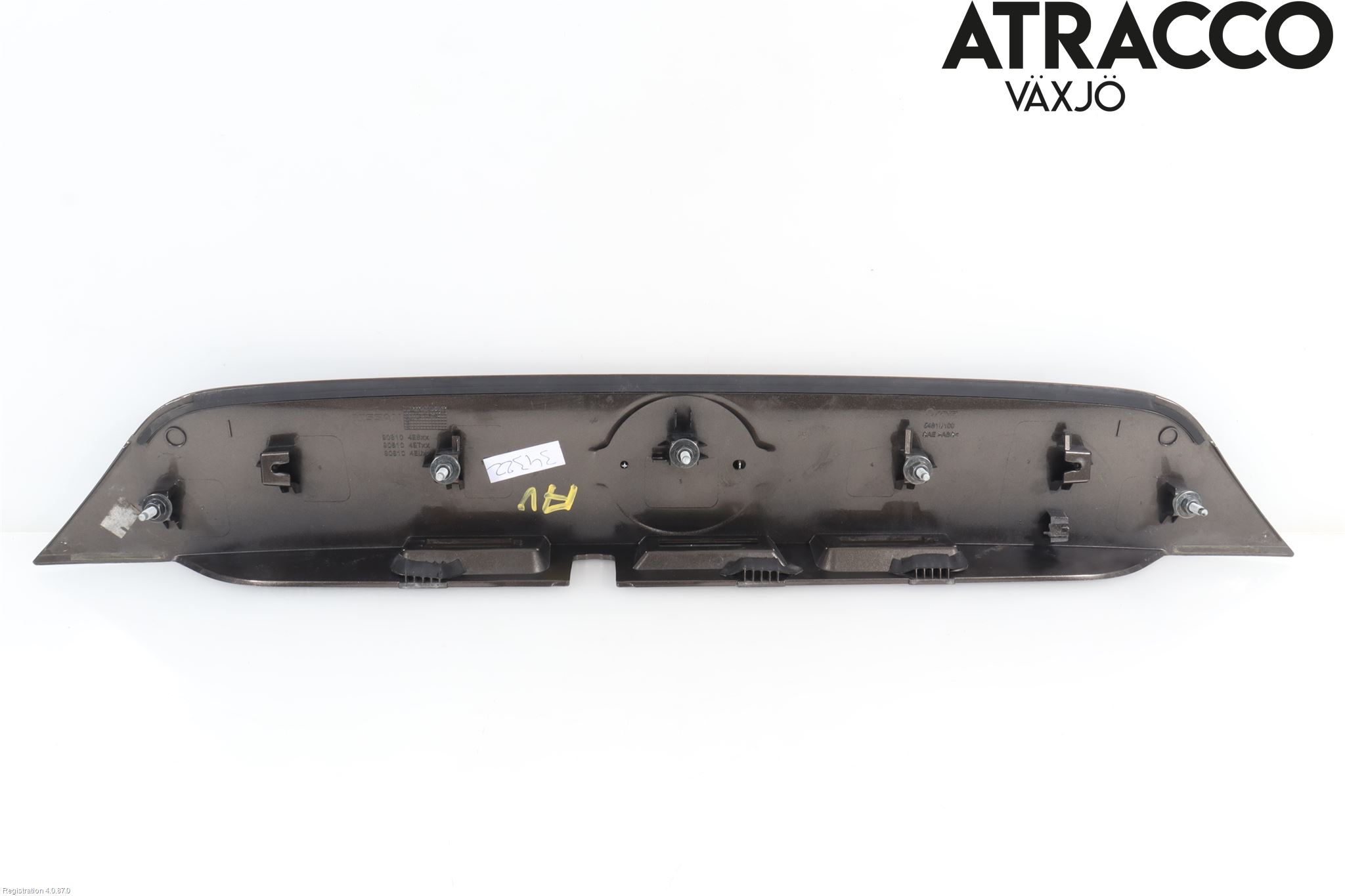 Nissan QASHQAI 14-17 Refleksplate - Skiltplate