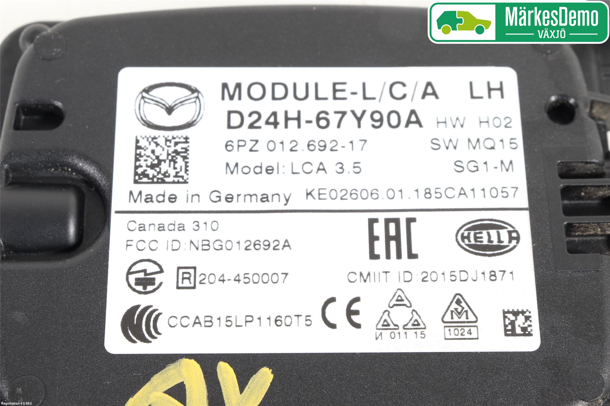 Mazda CX-3 Sensor Kollisjonsbeskyttelse