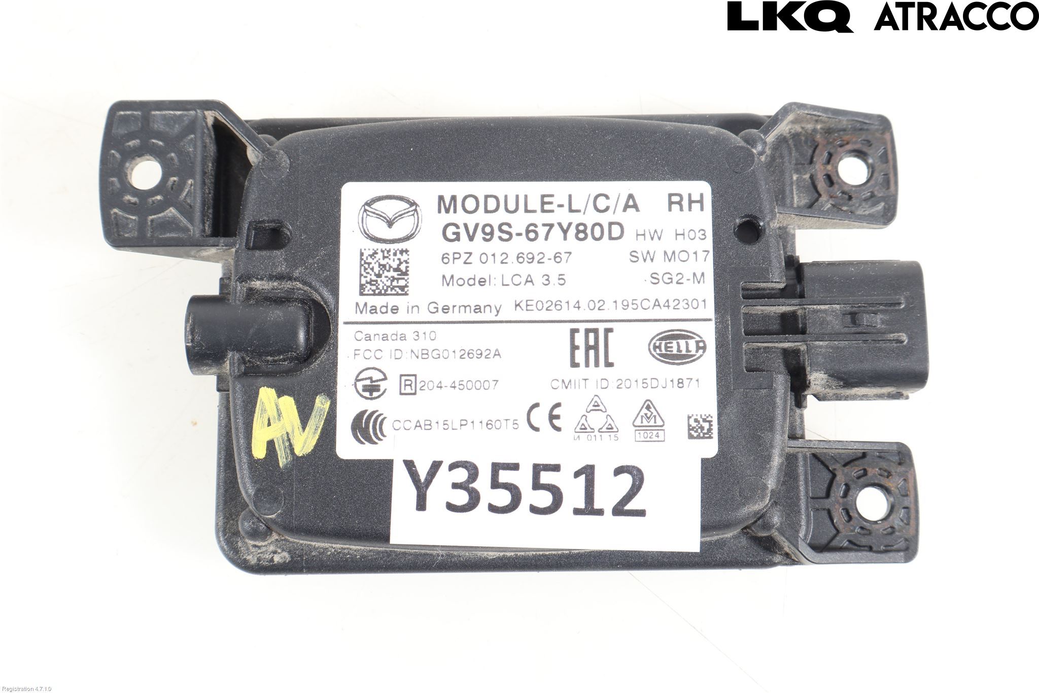 Mazda 6 13- Sensor Kollisjonsbeskyttelse