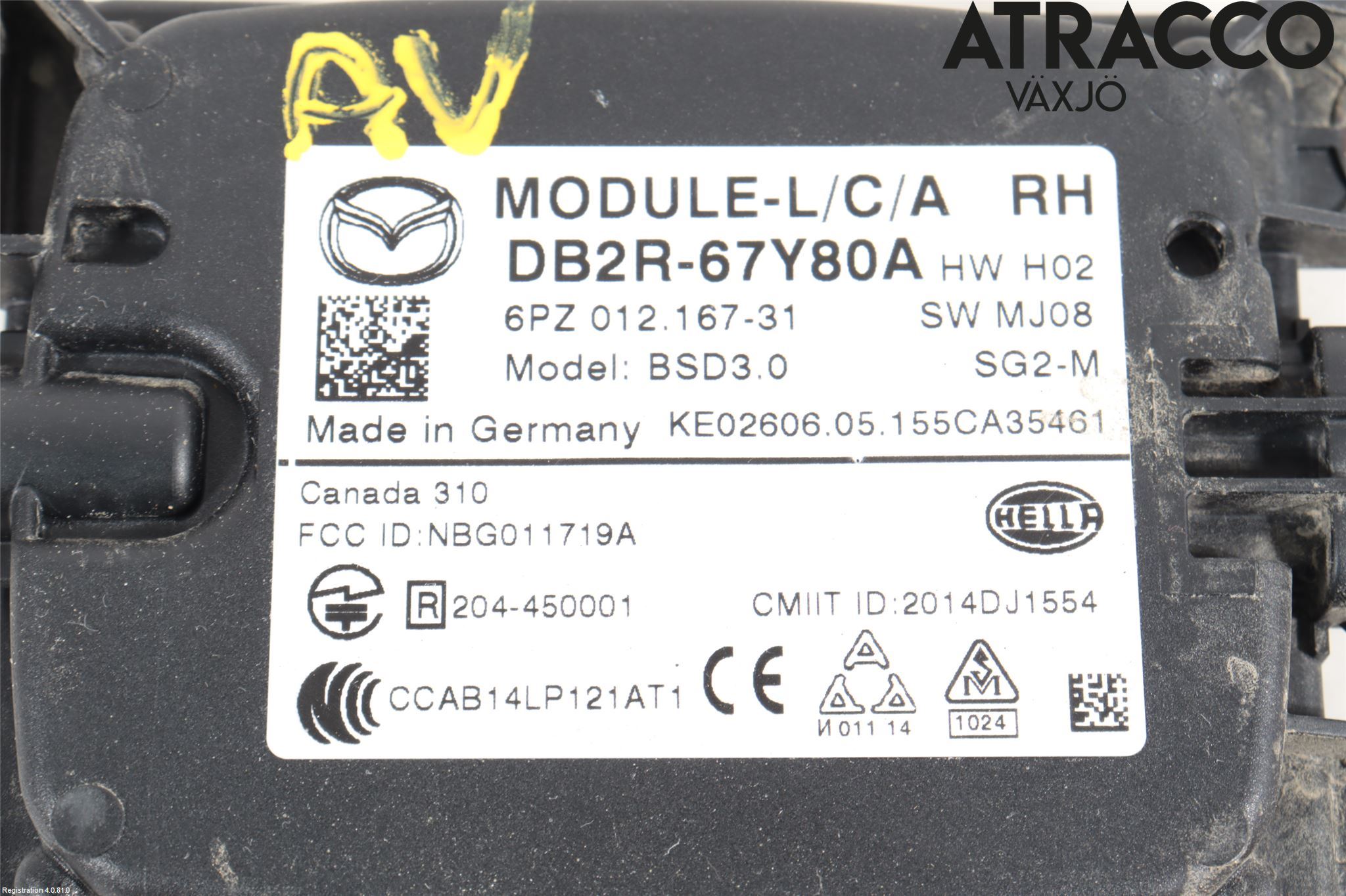 Mazda CX-3 Sensor Kollisjonsbeskyttelse