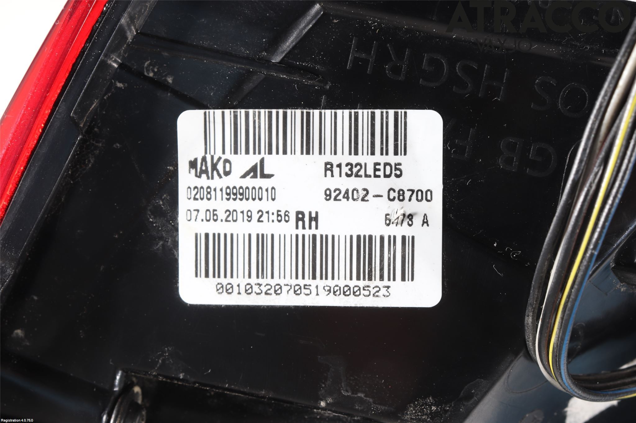 Hyundai i20 GB 15-20 Baklykt Høyre