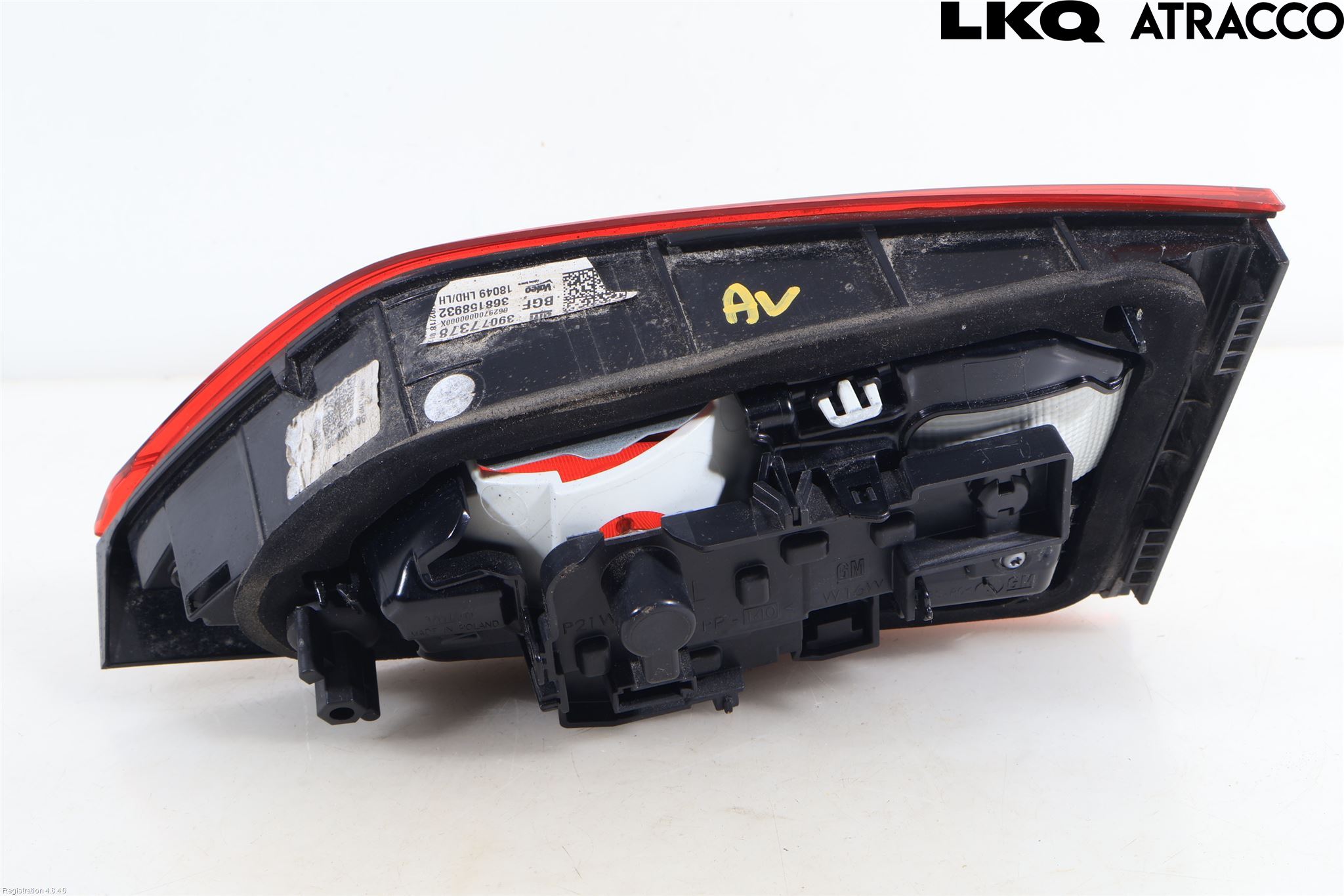 Opel ASTRA K 16-22 Baklykt Venstre  På Luke(Indre