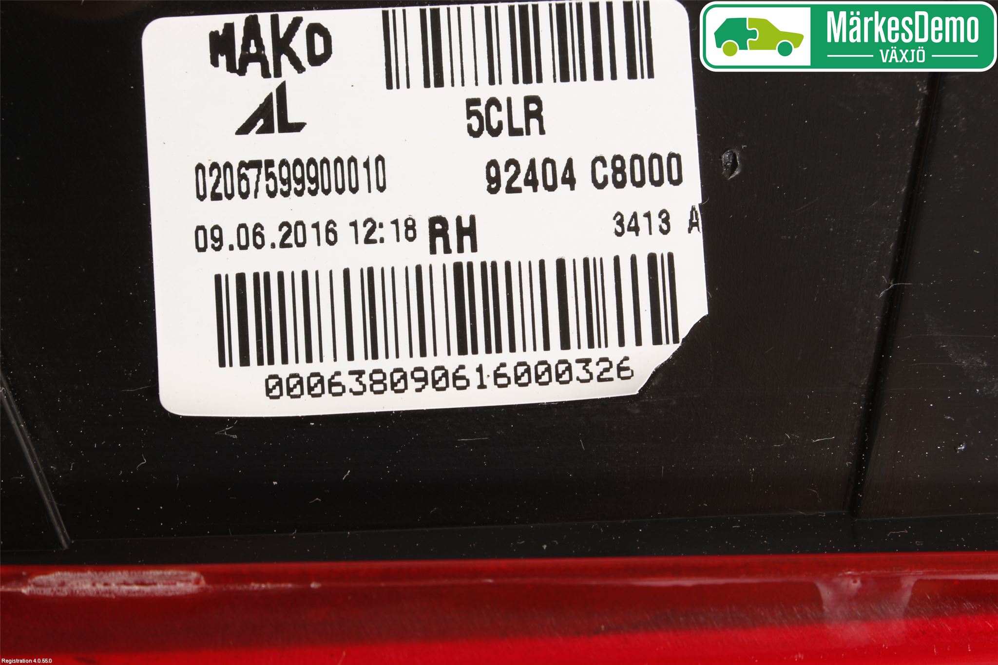 Hyundai i20 GB 15-20 Baklykt Høyre  På Luke(Indre)