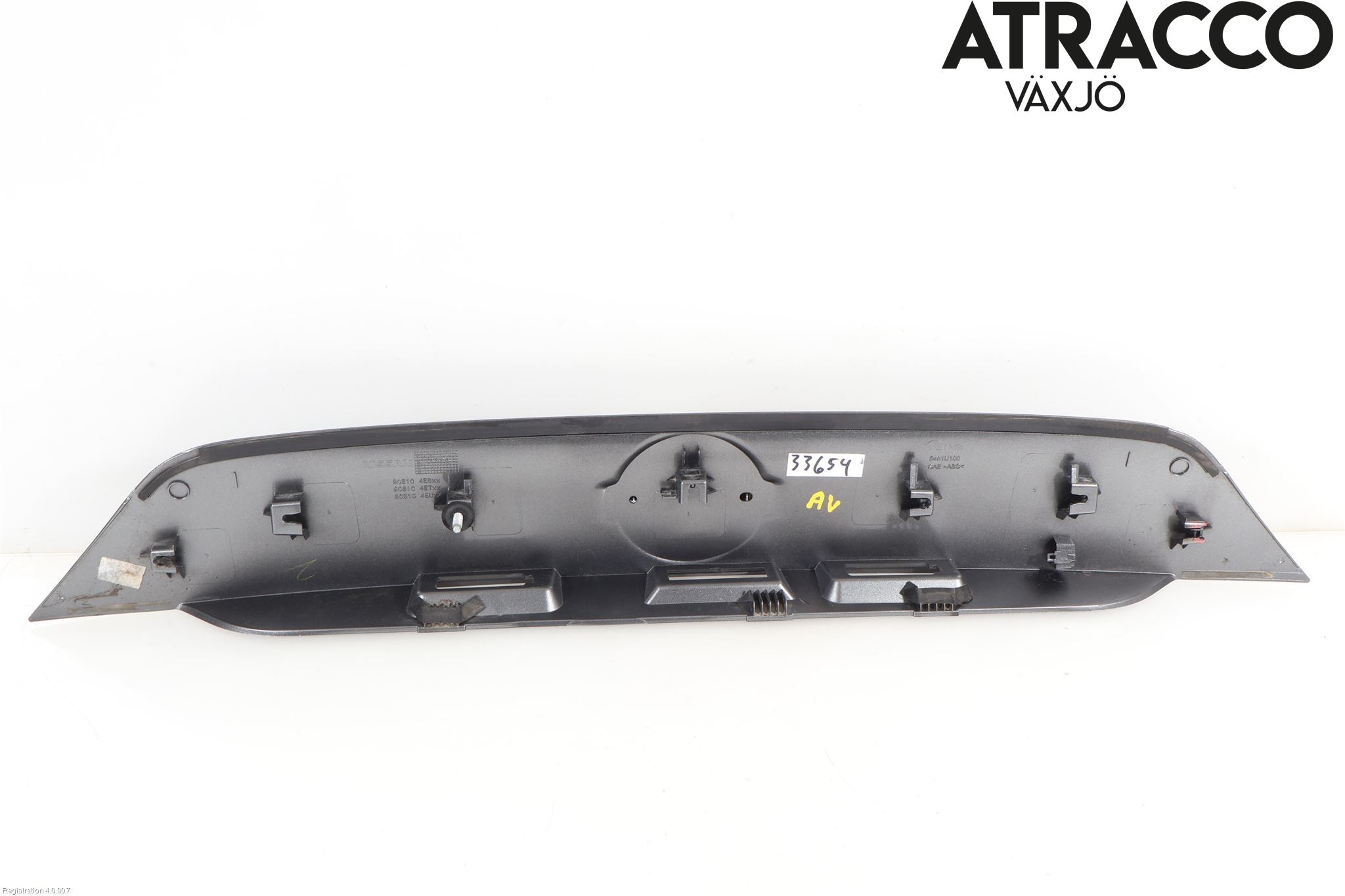 Nissan QASHQAI 14-17 Refleksplate - Skiltplate