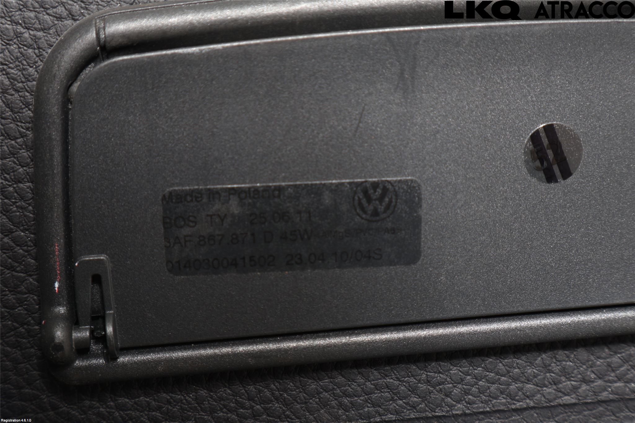 Volkswagen VW PASSAT 11-14 Innr Innsyn Beskytelse Stv