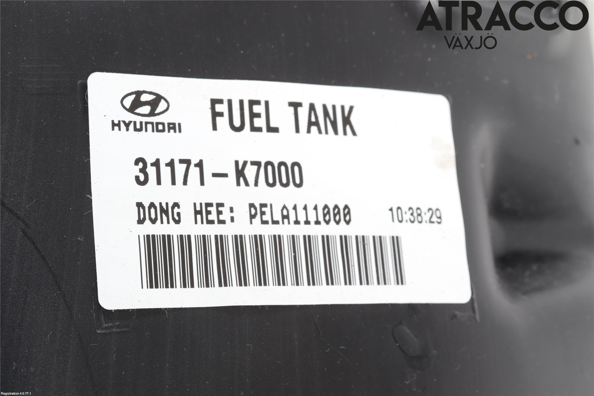 Hyundai i10 LA 20- Drivstofftank Innsprøytning