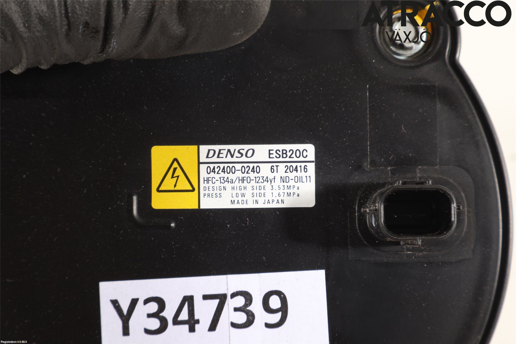 Toyota PRIUS (ZVW50) 16-21 Varme Ac Kompressor