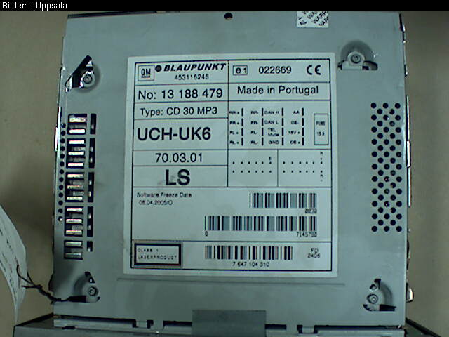 Opel MERIVA A   03-10 Stereo Radio Med Cd