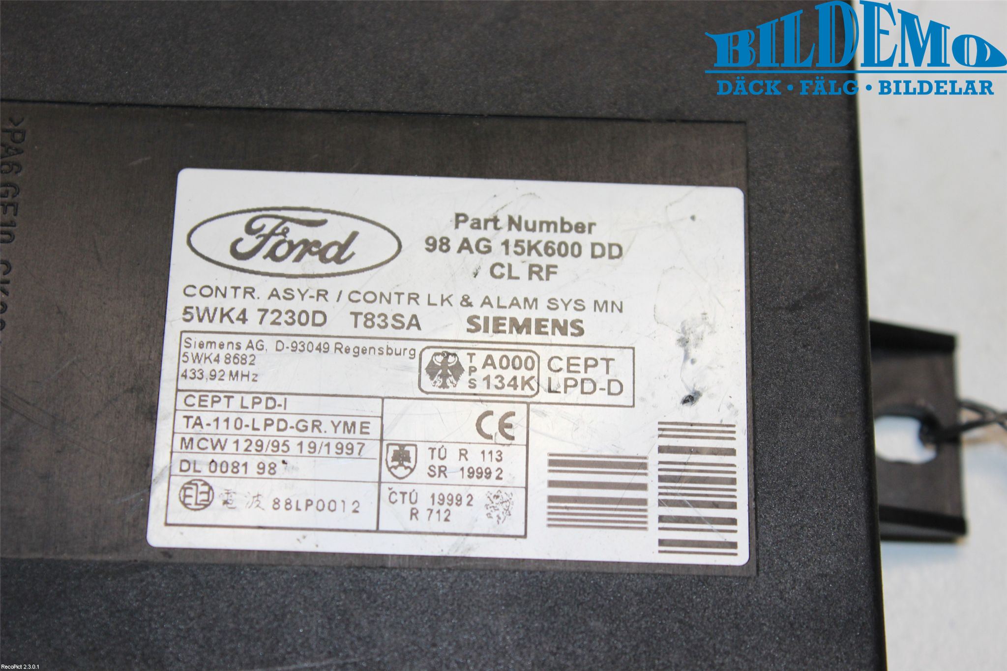 Ford FOCUS     99-04 Rele Alarm