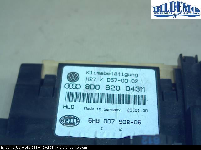 Audi A4/S4 99B-00 Varme Ac Betjening-Display