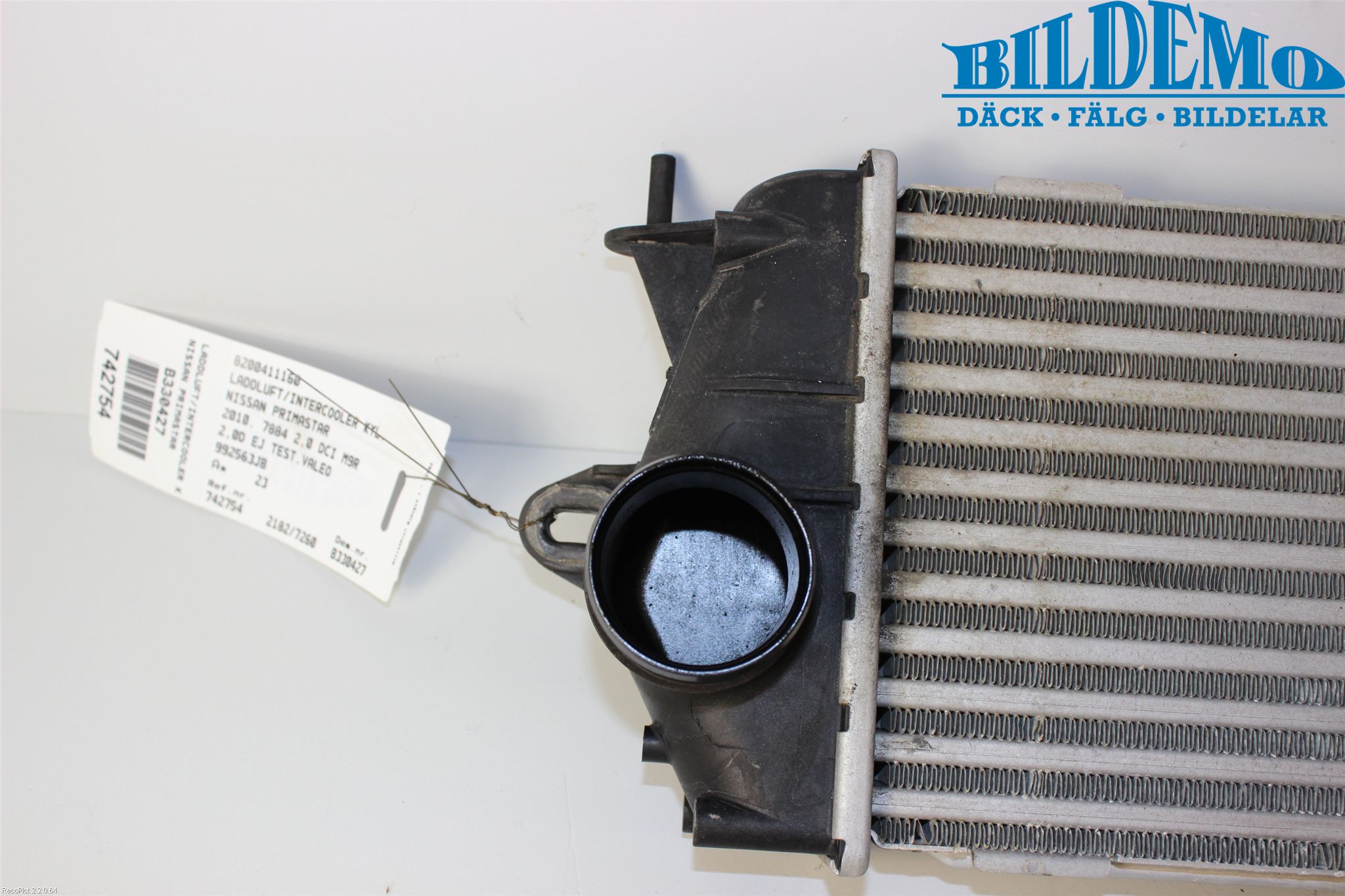 Nissan PRIMASTAR Intercooler Radiator