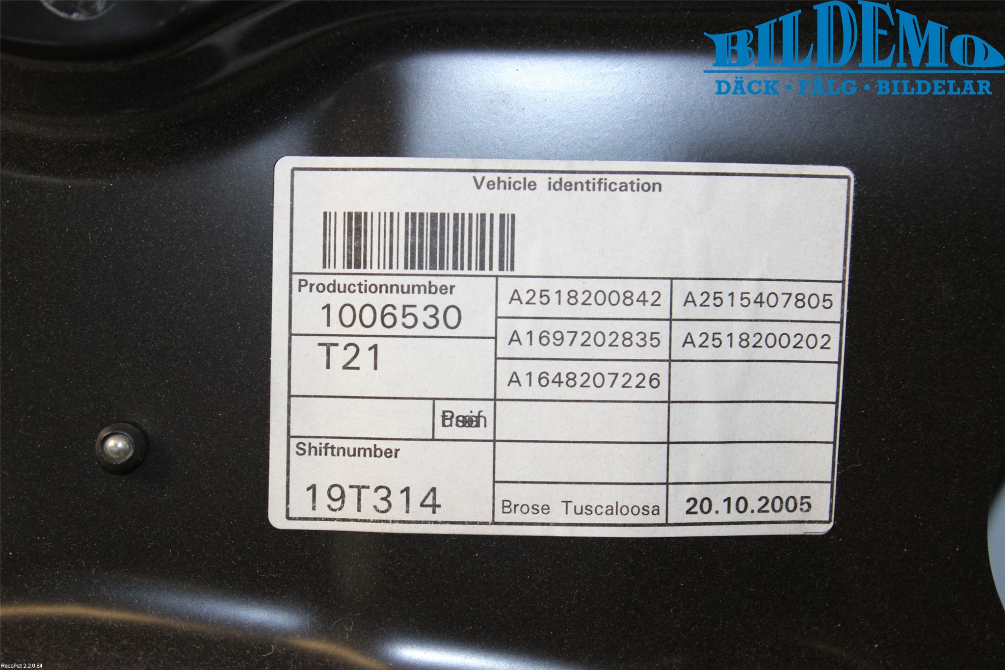 Mercedes-Benz MB R-KLASS (W251) 05-13 Vindusheis El Komp