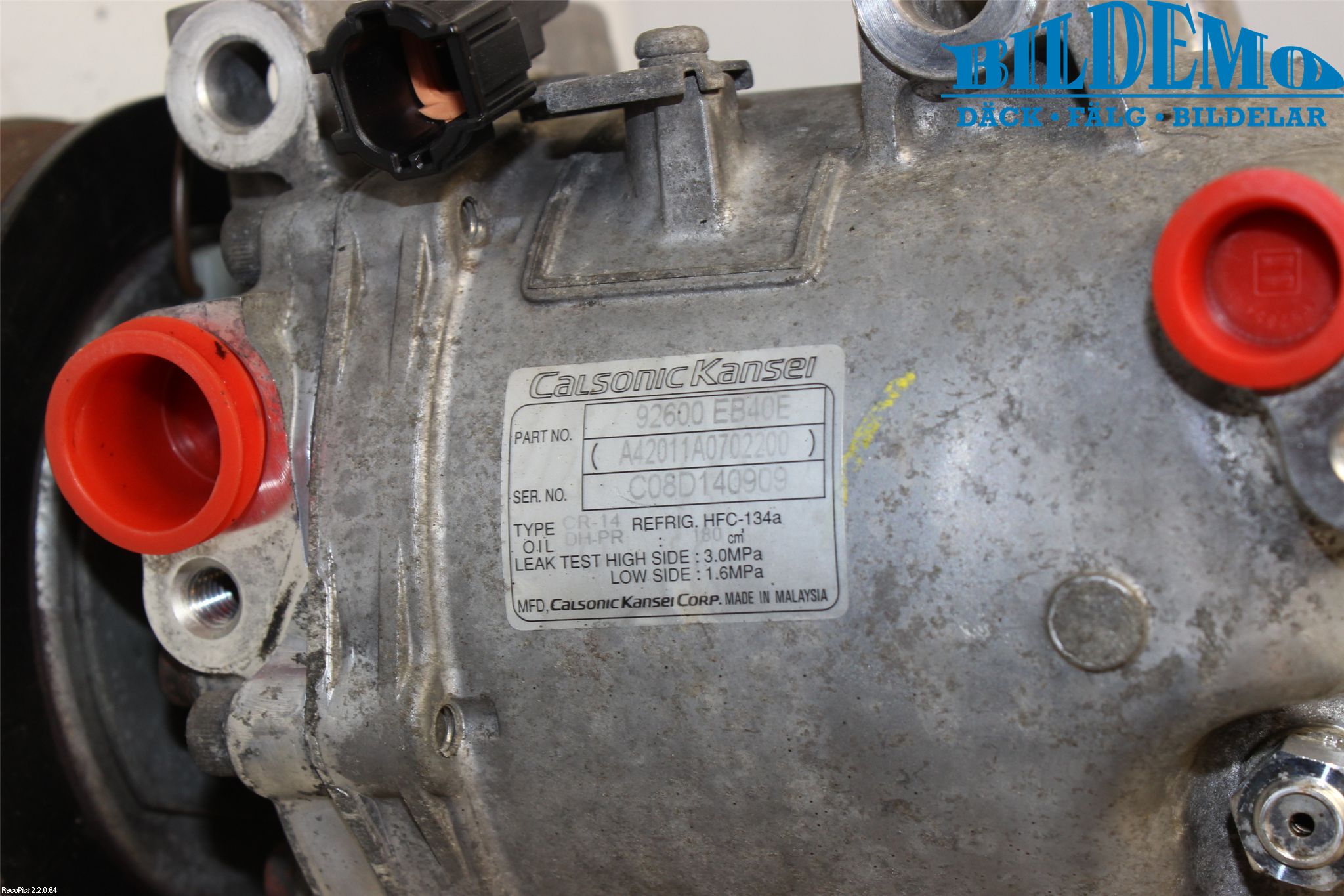 Nissan NAVARA 05-16 Varme Ac Kompressor