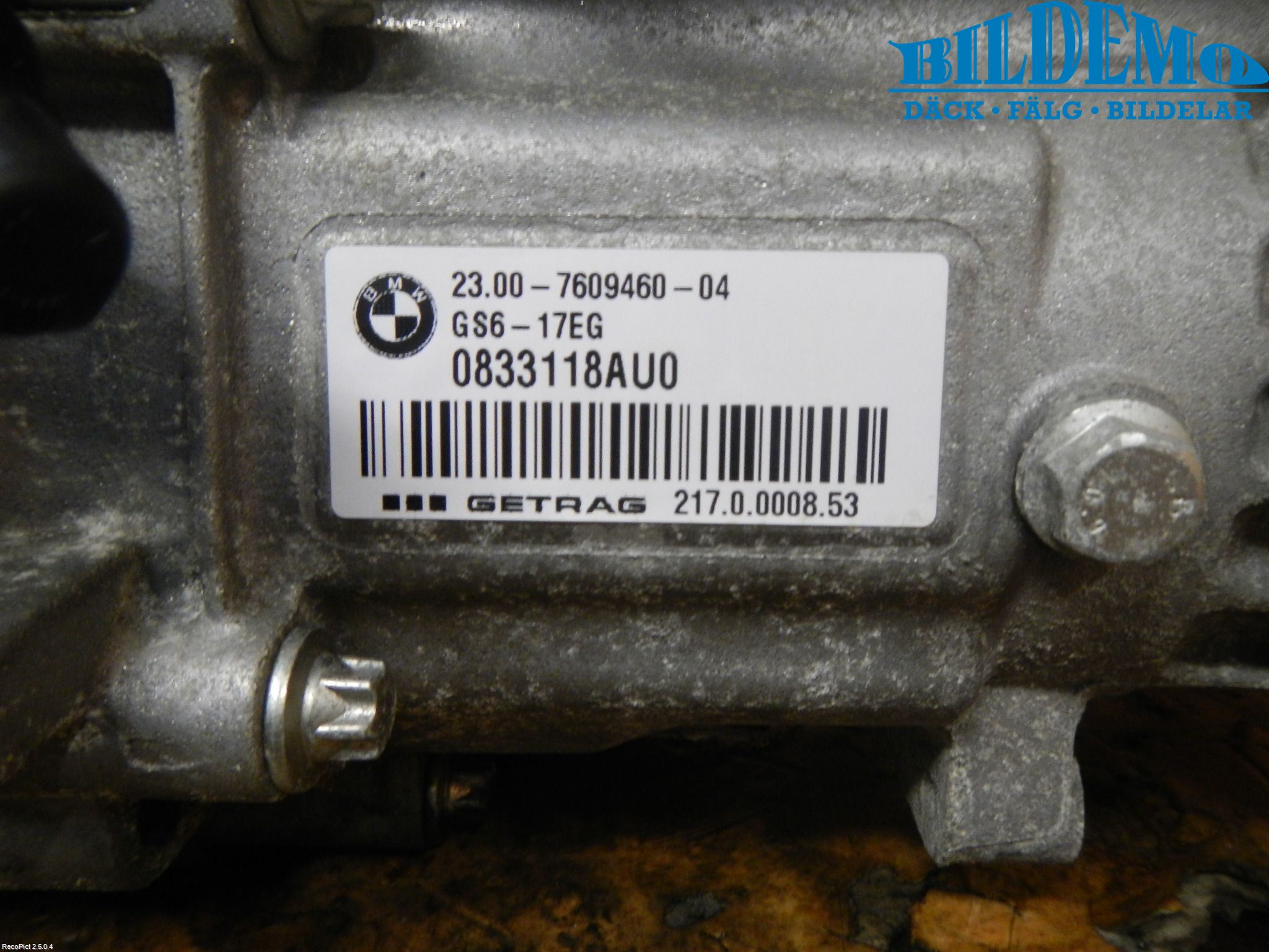 BMW Z4 E89 09-16 Gearkasse 6 Trinn