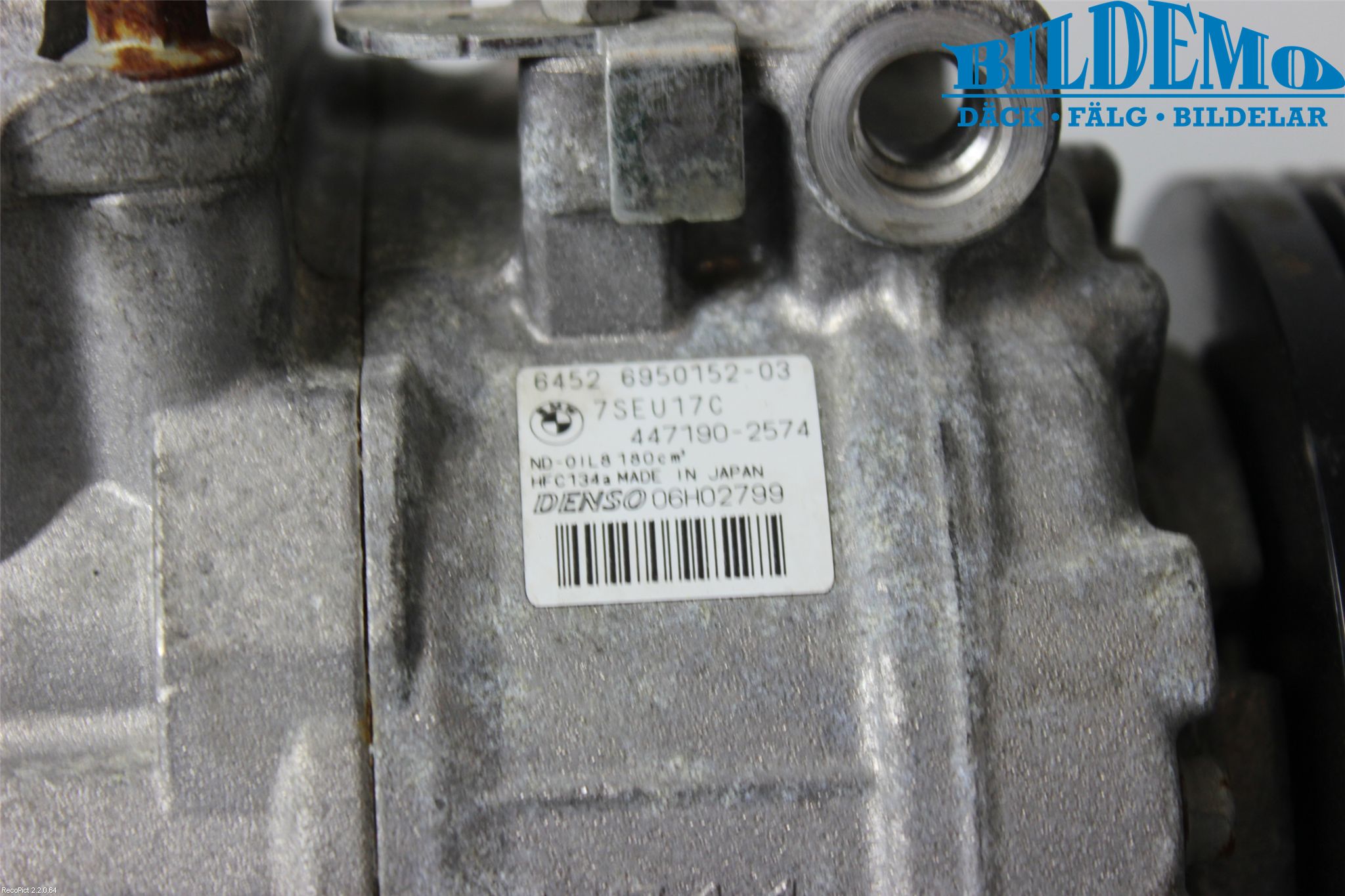 BMW 5 E60/61 Sed/Tou 02-10 Varme Ac Kompressor