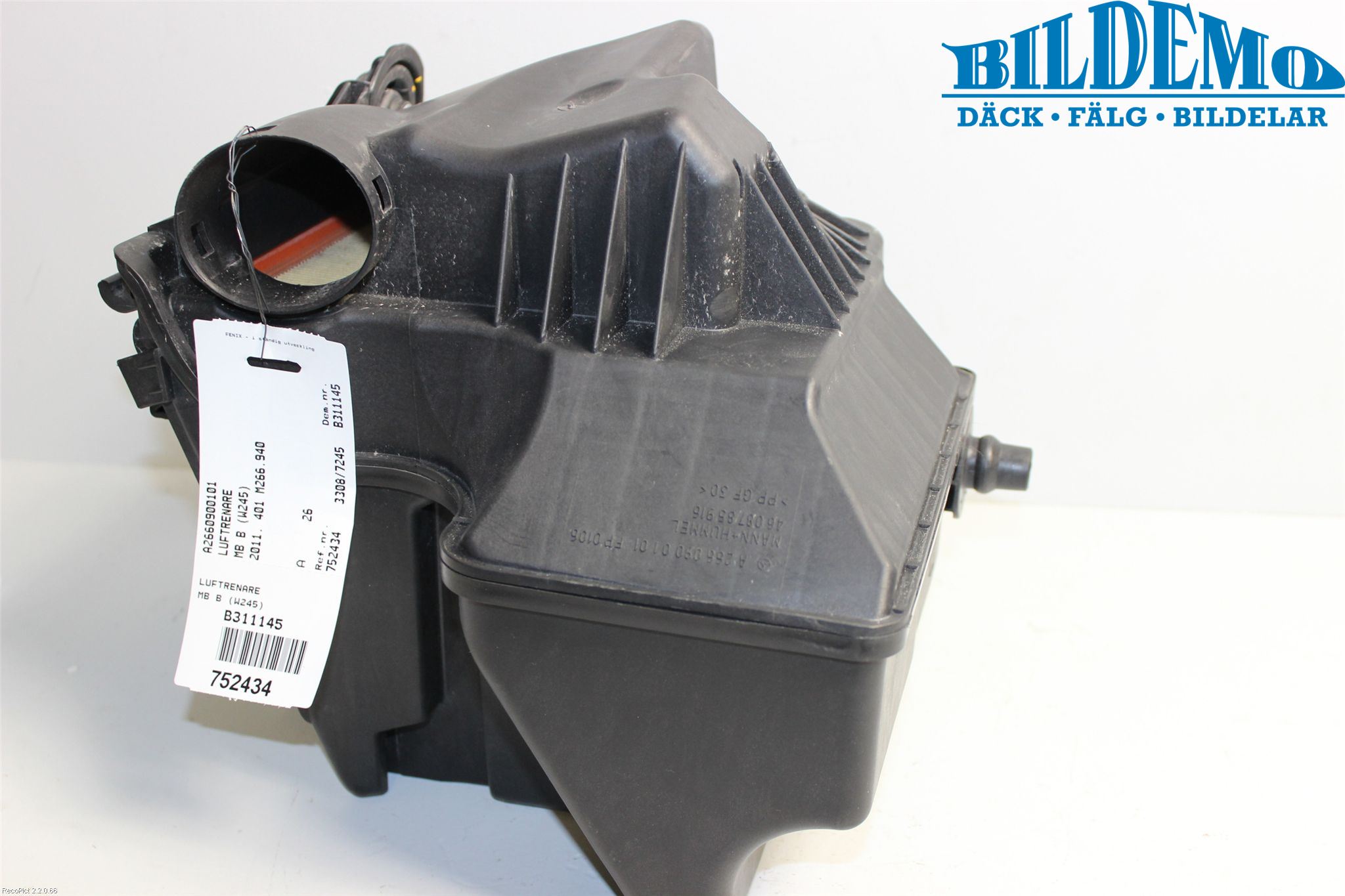 Mercedes-Benz MB B-KLASS (W245) 05-12 Luftfilter Boks