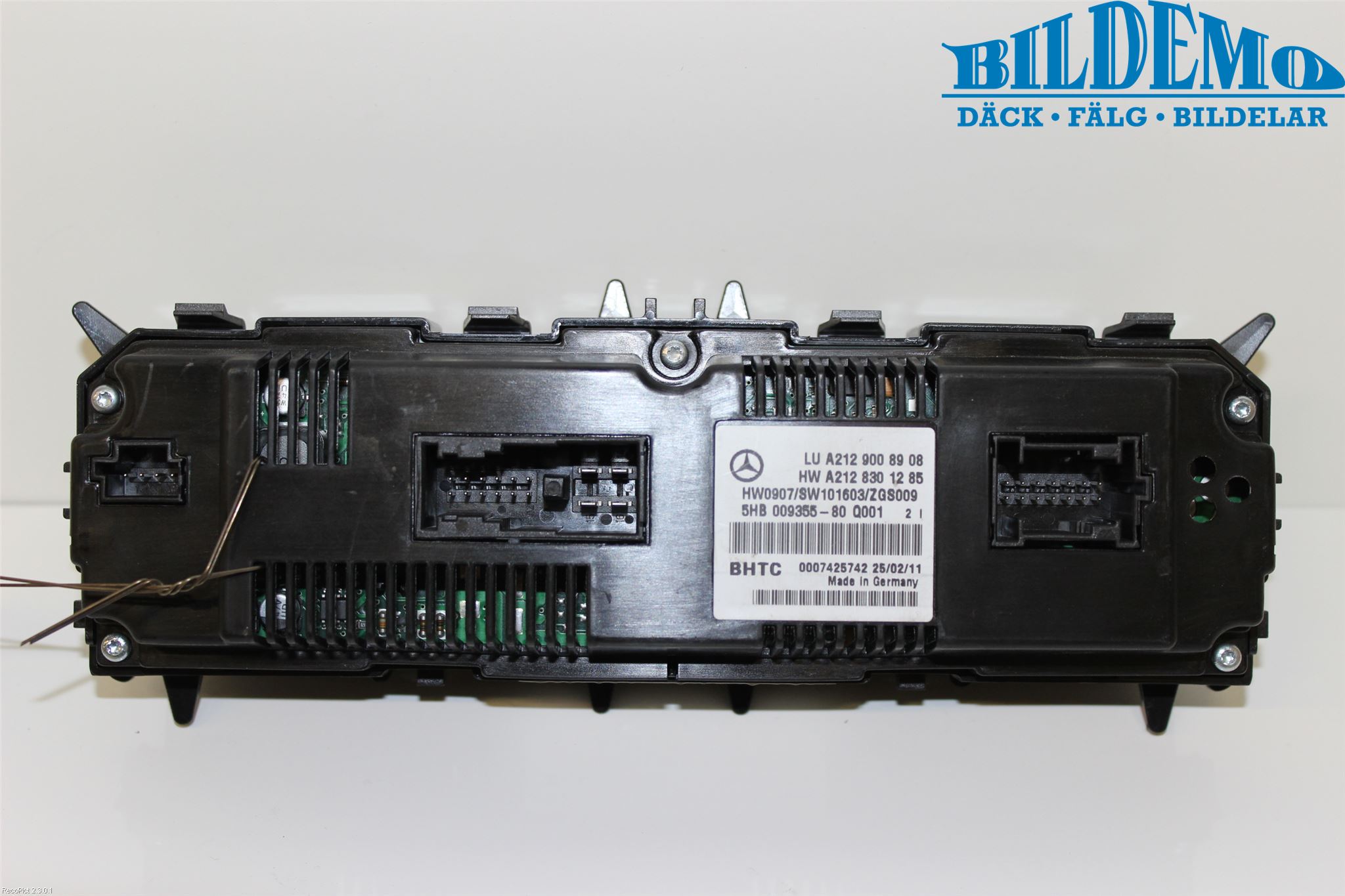 Mercedes-Benz MB E-KLASS (W212) 09-16 Varme Ac Betjening-Display