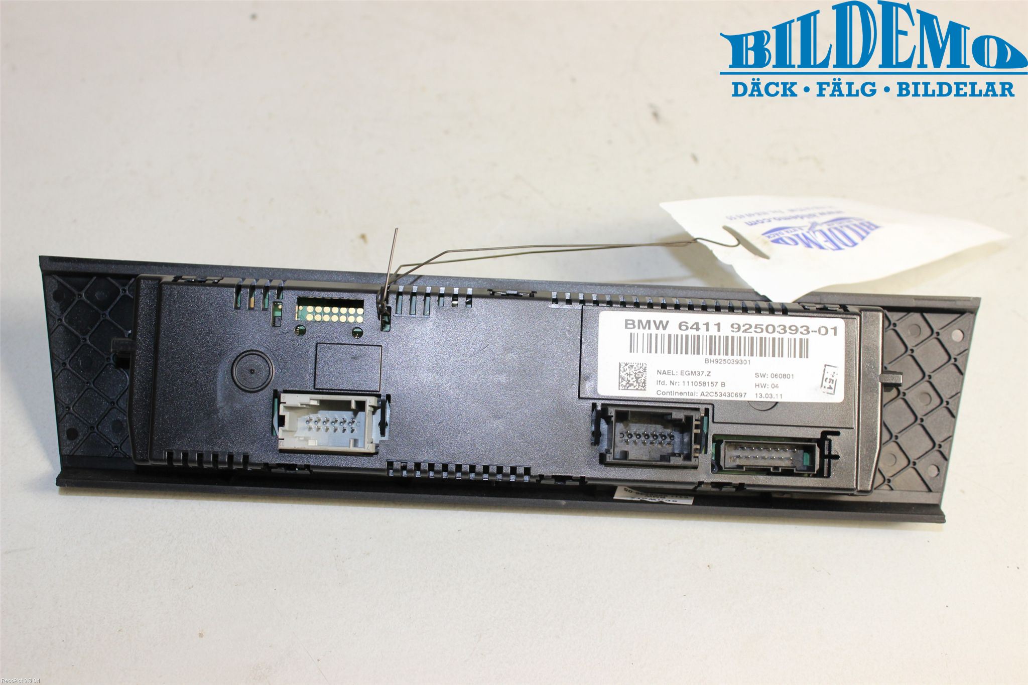 BMW 3 E92/93 Coupé/Cab 05-14 Varme Ac Betjening-Display