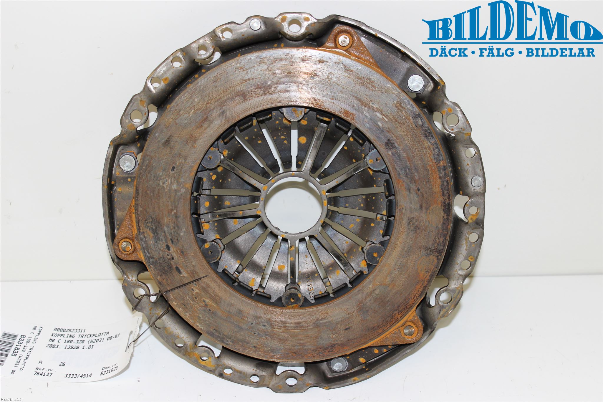 Mercedes-Benz MB C (203) 00-07 Clutch Trykkplate