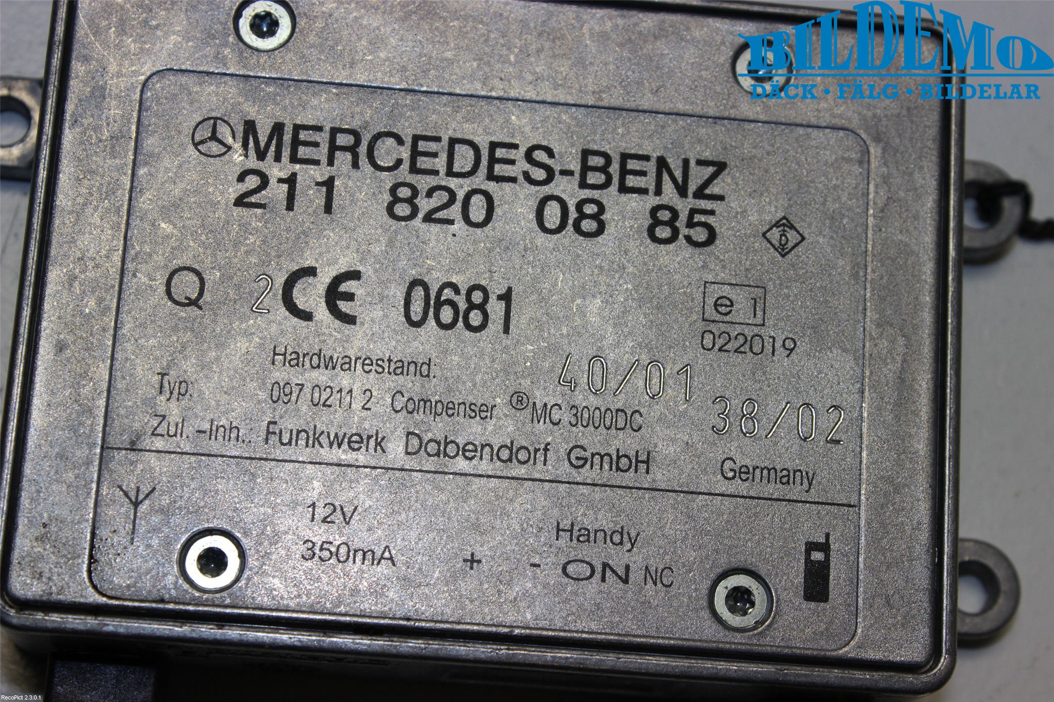 Mercedes-Benz MB E-KLASS (W211) 02-09 Styreenhet Øvrig