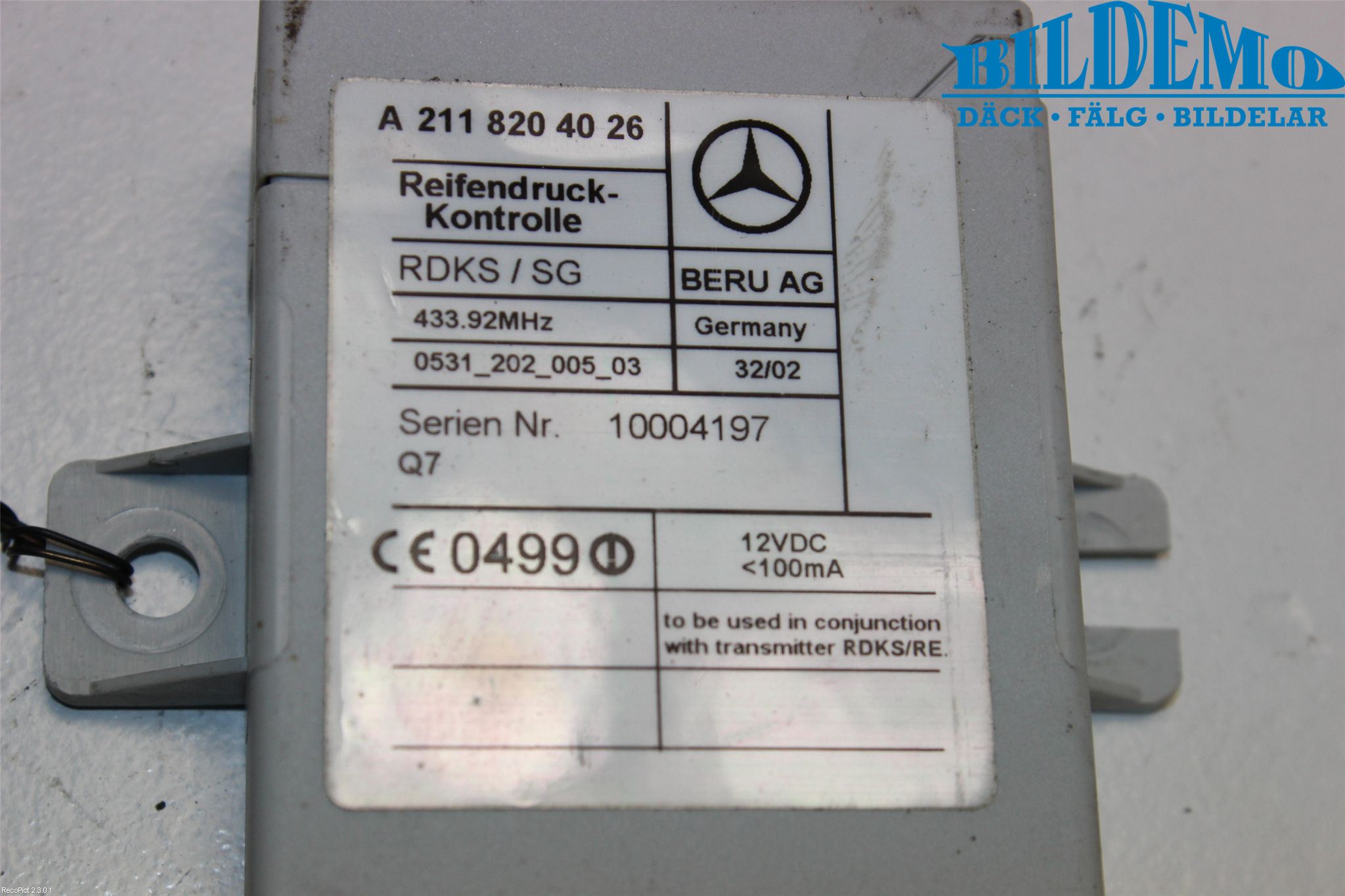 Mercedes-Benz MB E-KLASS (W211) 02-09 Giver Dekktrykk