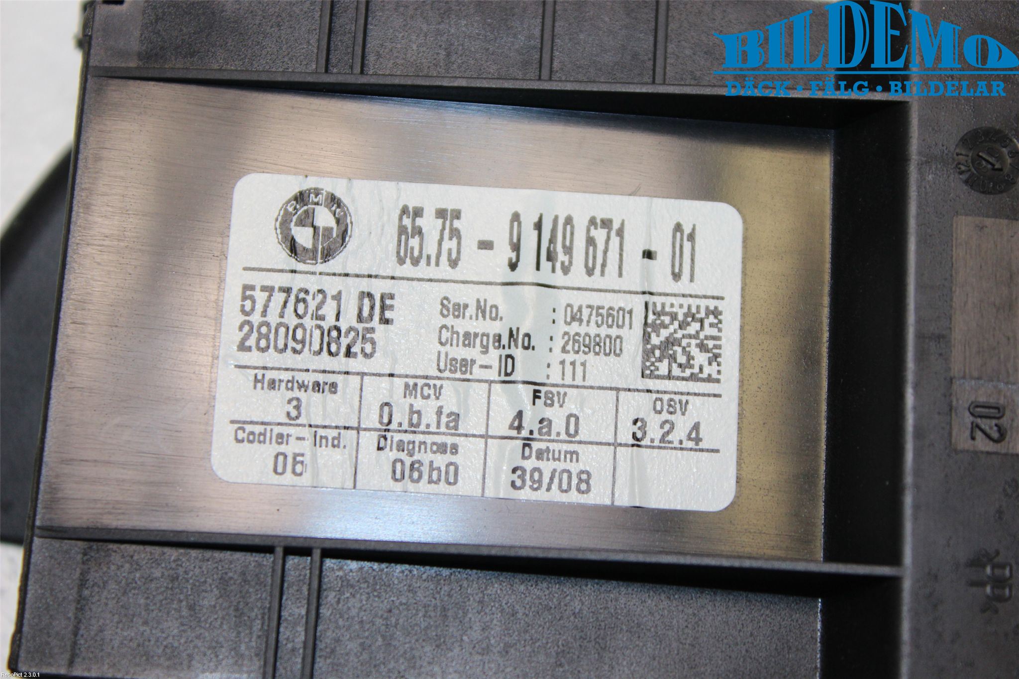 BMW 3 E90/91 SED/TOU 05-12 Styreenhet Øvrig