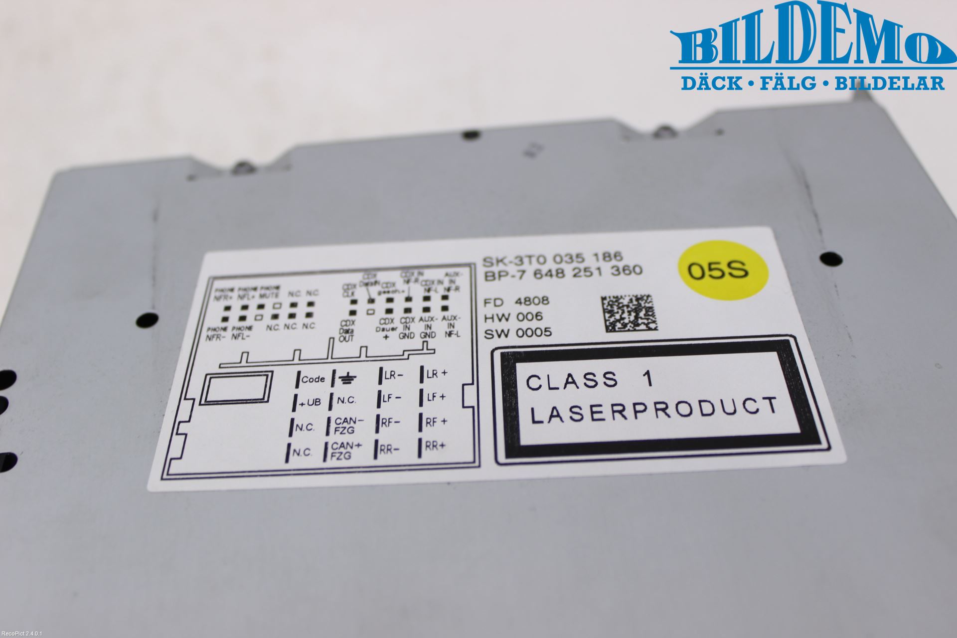 Skoda SUPERB 09-15 Stereo Radio Med Cd