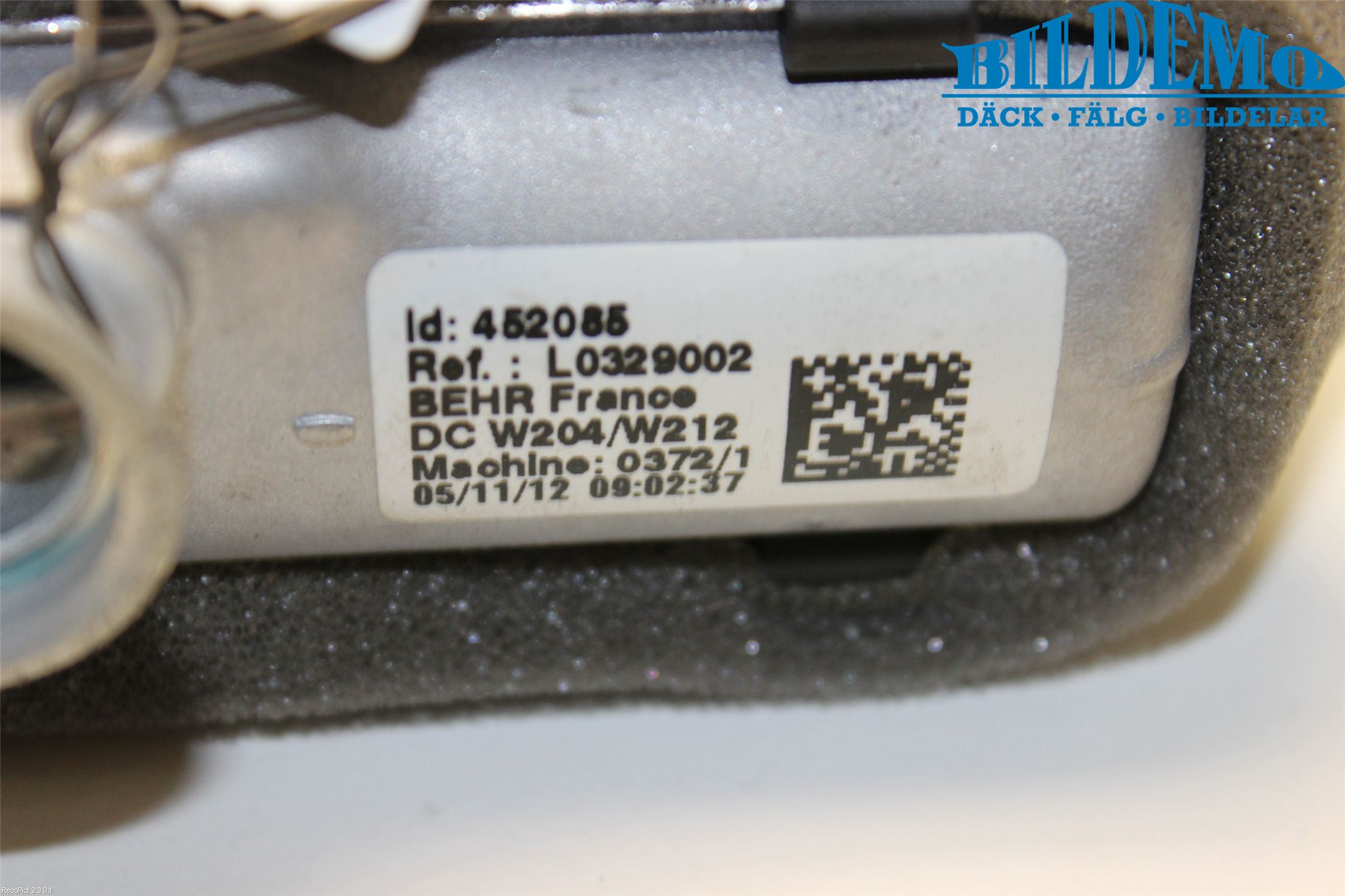 Mercedes-Benz MB C-KLASS (W204) 07-15 Varmeapparat Register Uten Ac