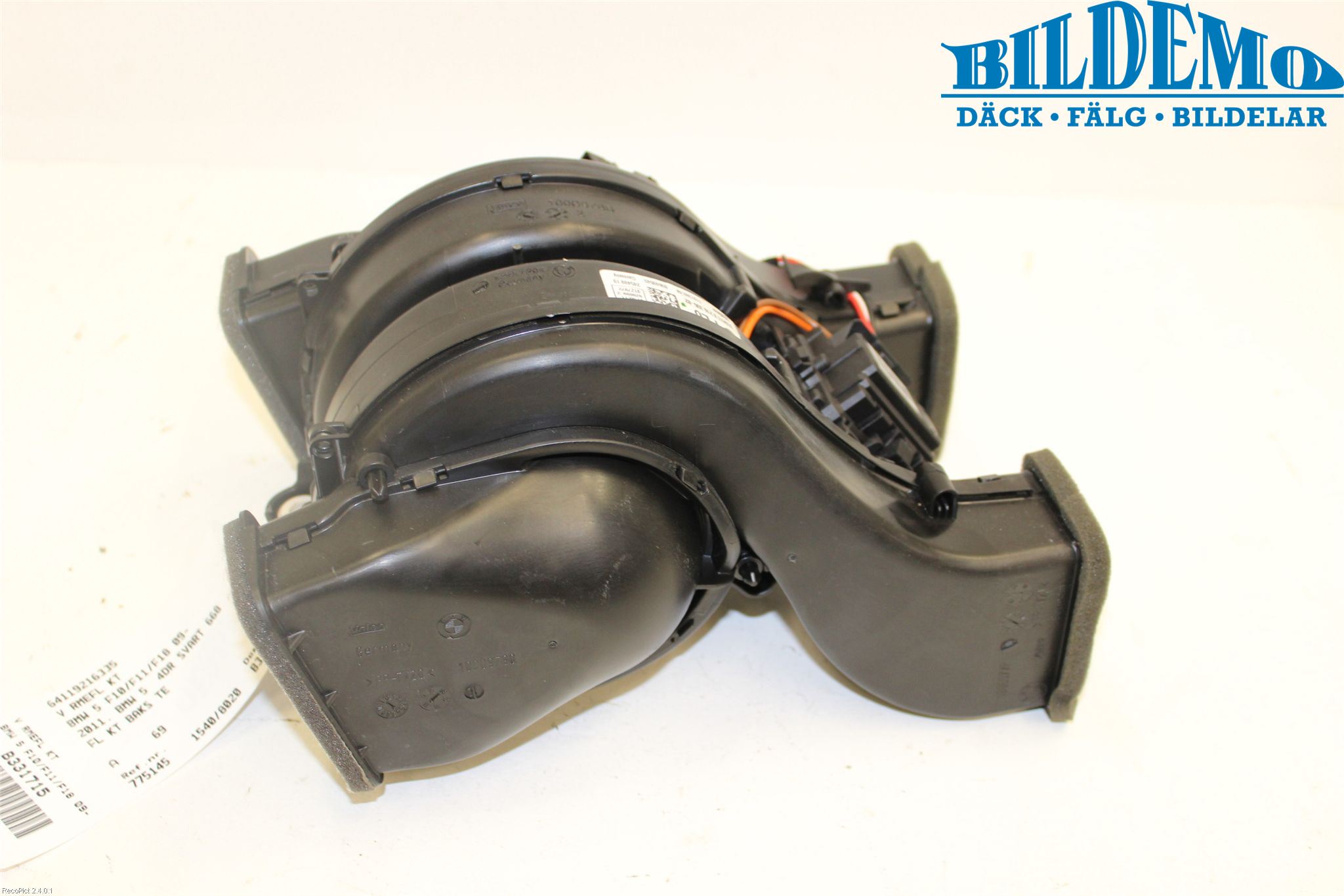 BMW 5 F10/F11/F18 09-17 Varmeapparat Viftemotor