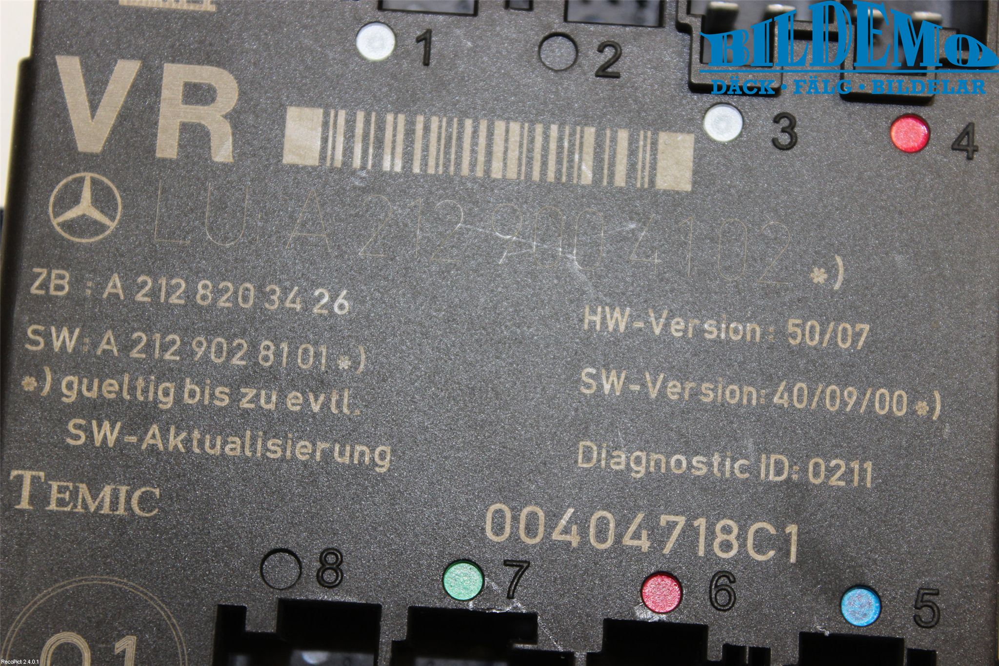 Mercedes-Benz MB C-KLASS (W204) 07-15 Styreenhet Dør