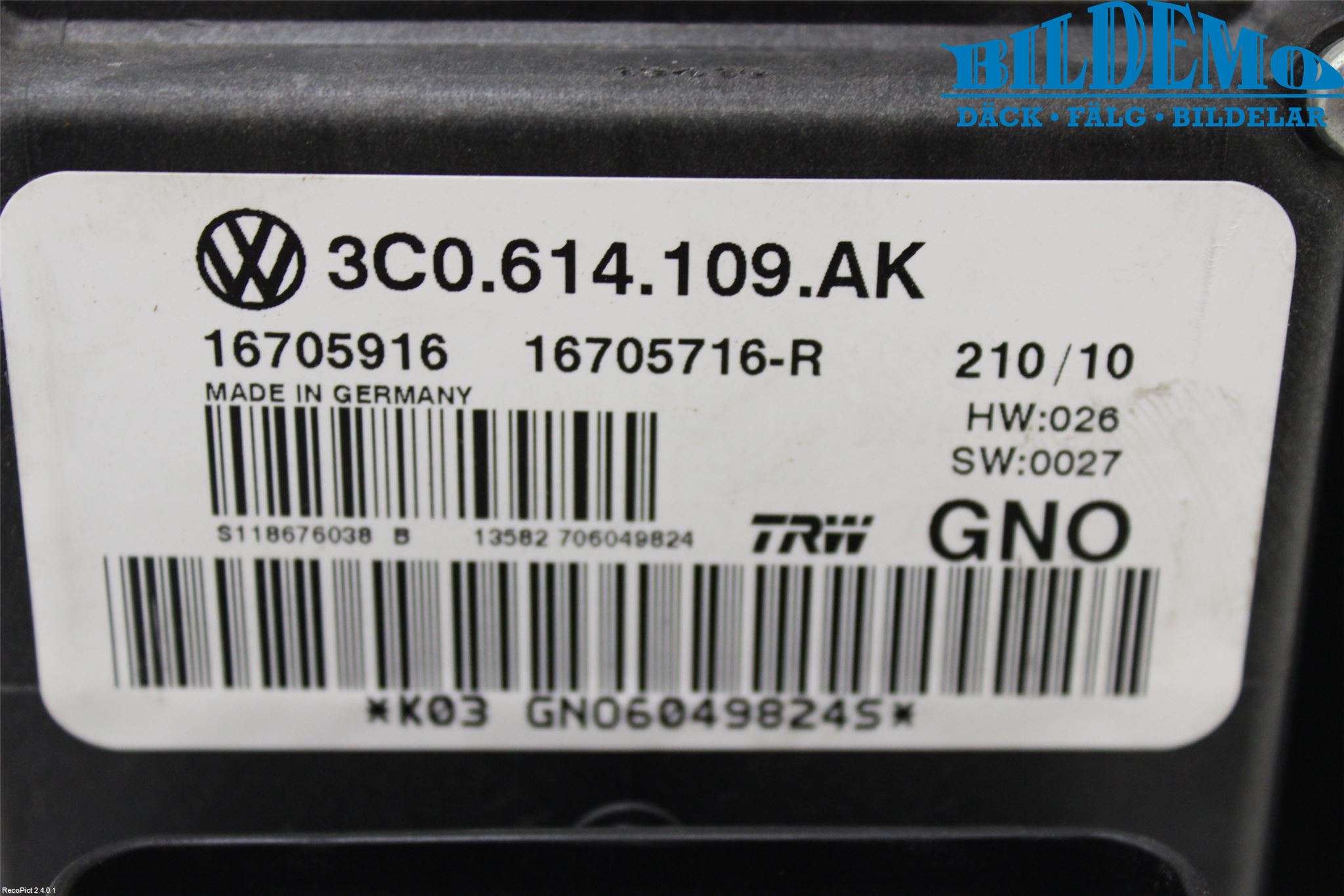 Volkswagen VW PASSAT 05-11 Abs Hydraulikkaggregat