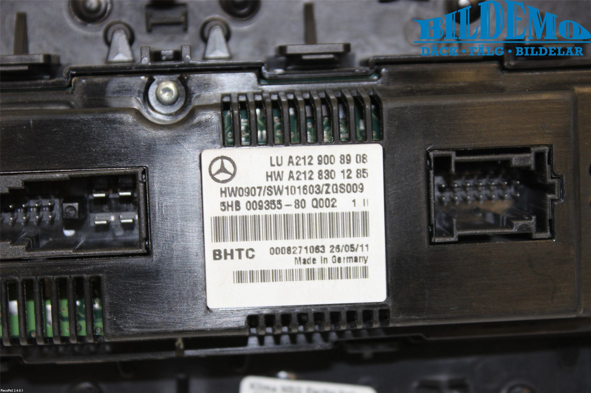 Mercedes-Benz MB E-KLASS (W212) 09-16 Varme Ac Betjening-Display