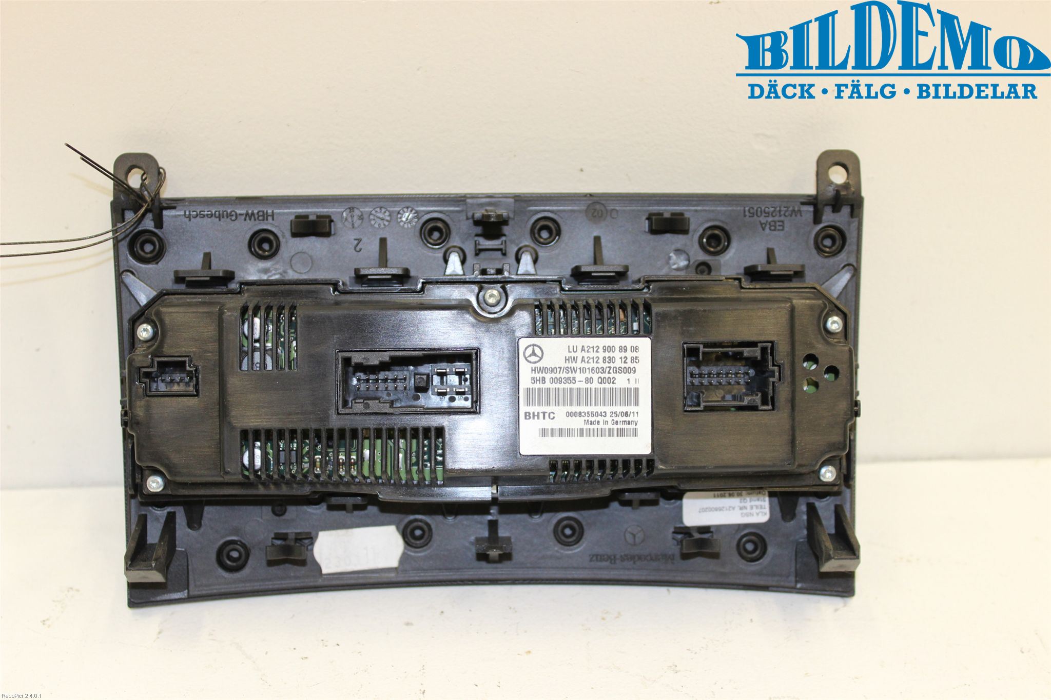 Mercedes-Benz MB E-KLASS (W212) 09-16 Varme Ac Betjening-Display