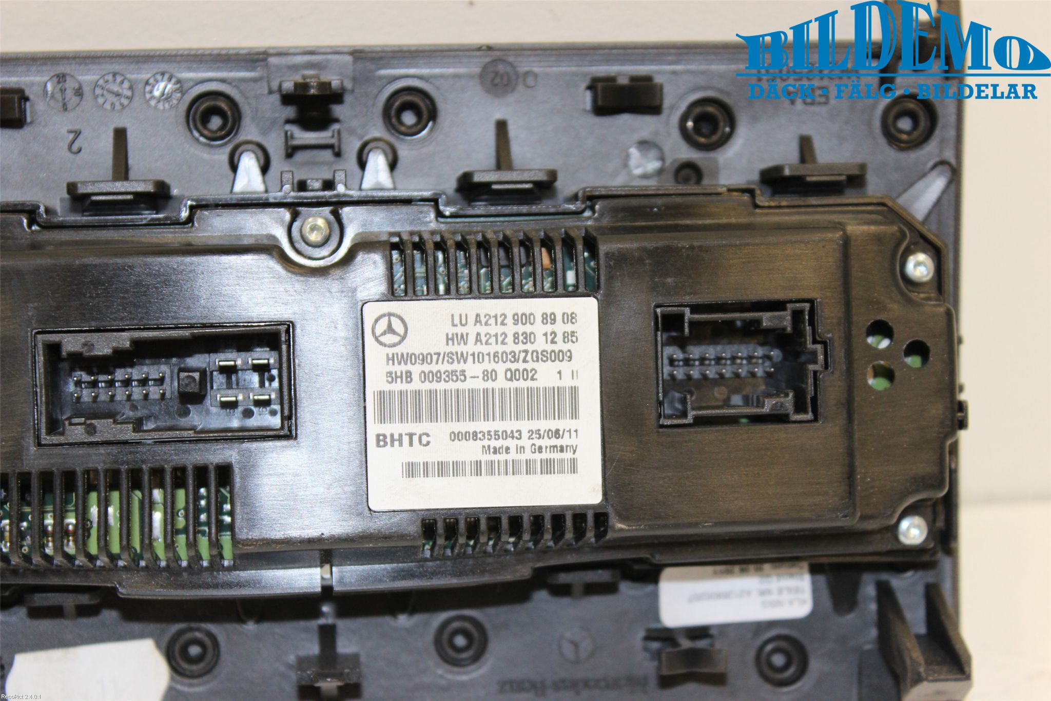 Mercedes-Benz MB E-KLASS (W212) 09-16 Varme Ac Betjening-Display