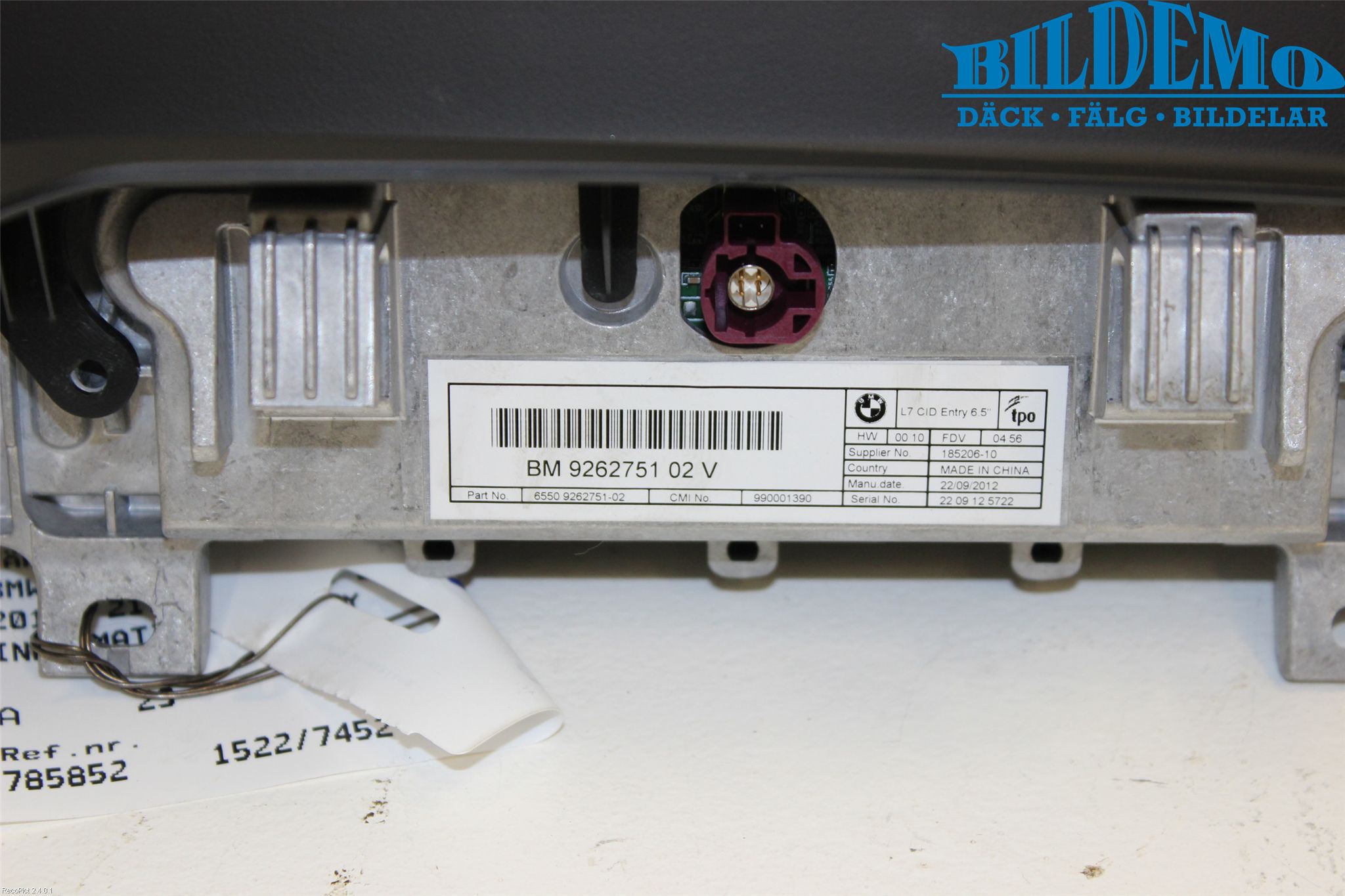 BMW 1 F20/F21 11-19 Kjørecomputer