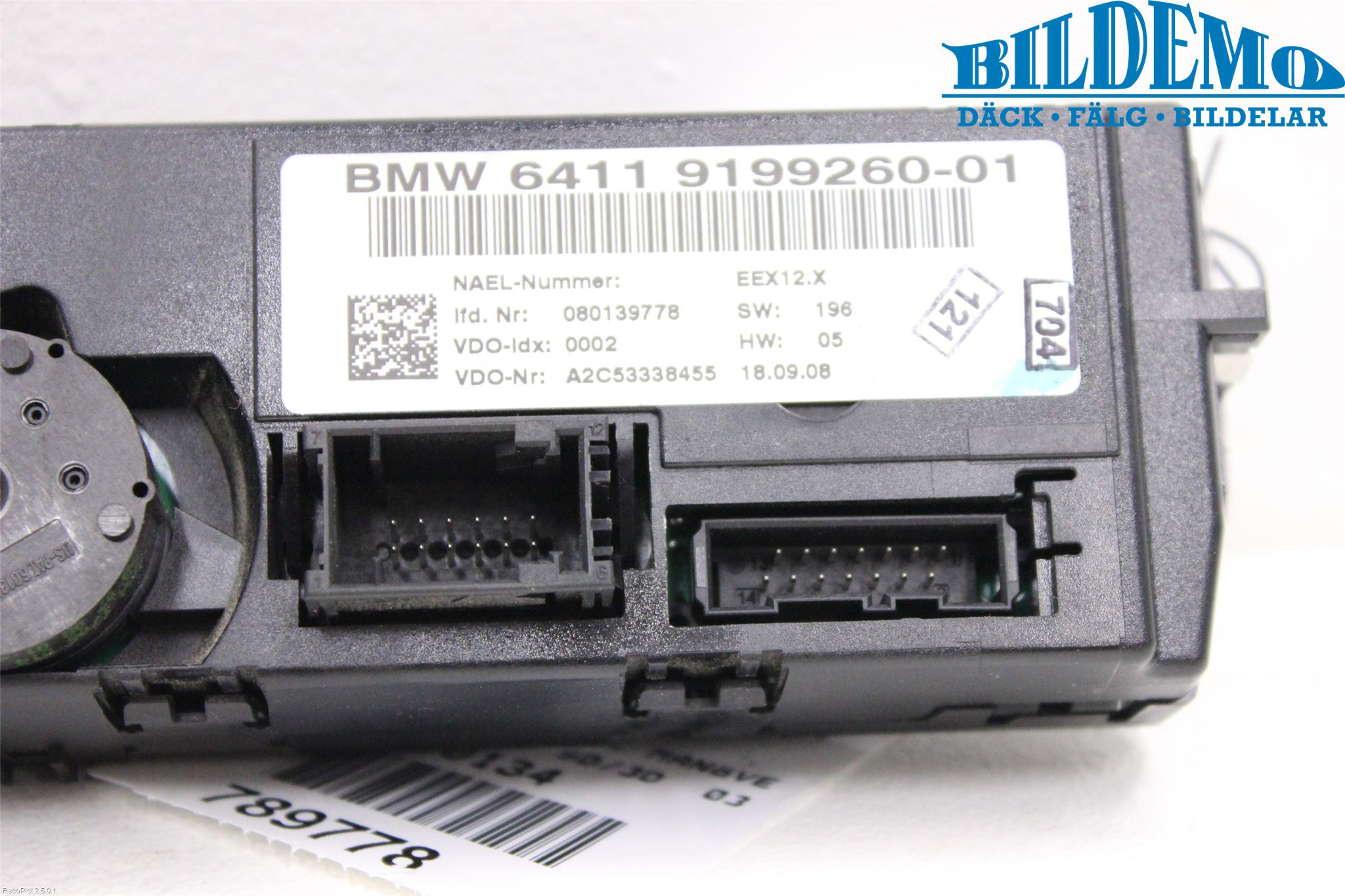 BMW 1 E87/81 5D/3D 03-11 Varme Ac Betjening-Display