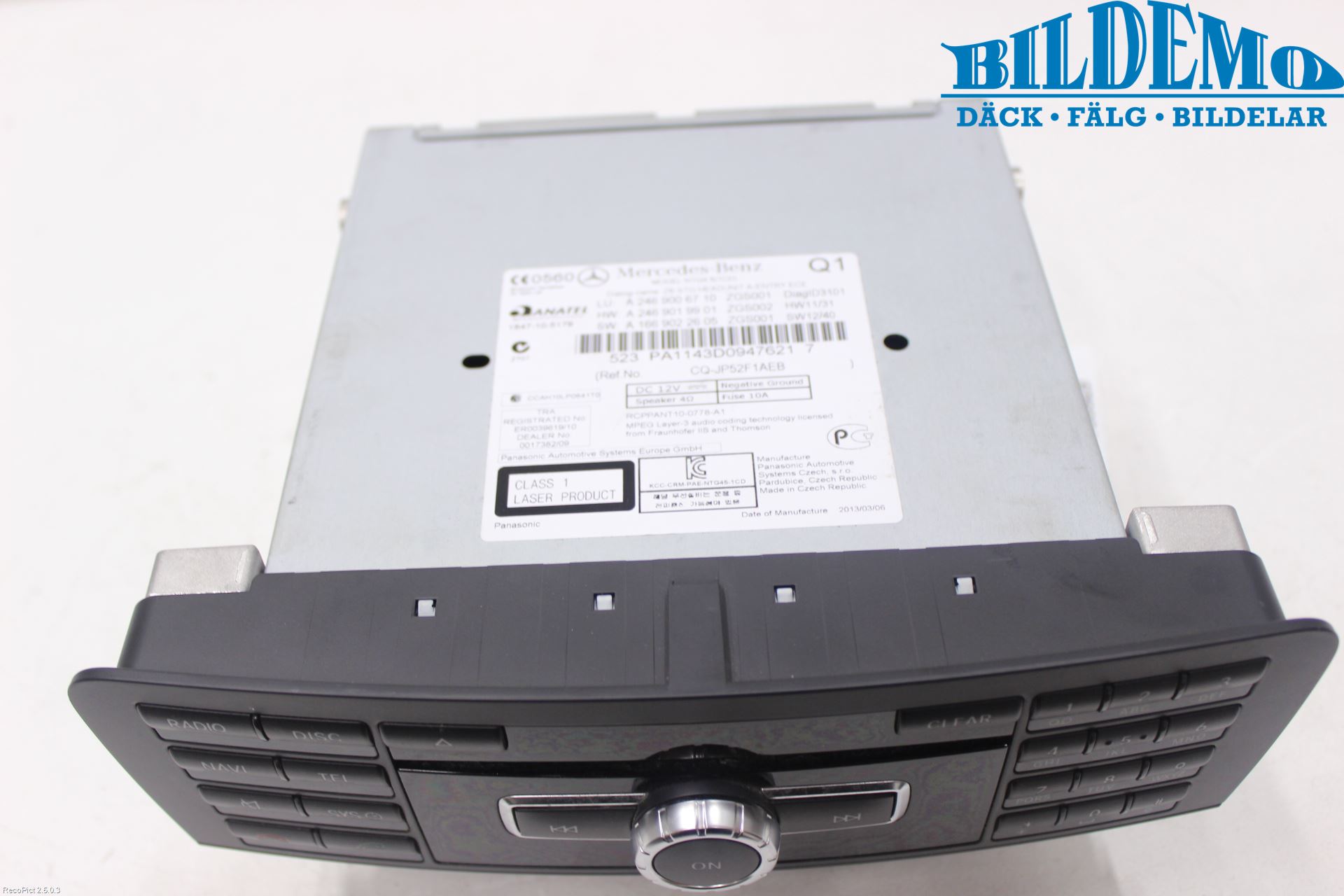 Mercedes-Benz MB A-KLASS (W176) 13-18 Stereo Radio Med Cd