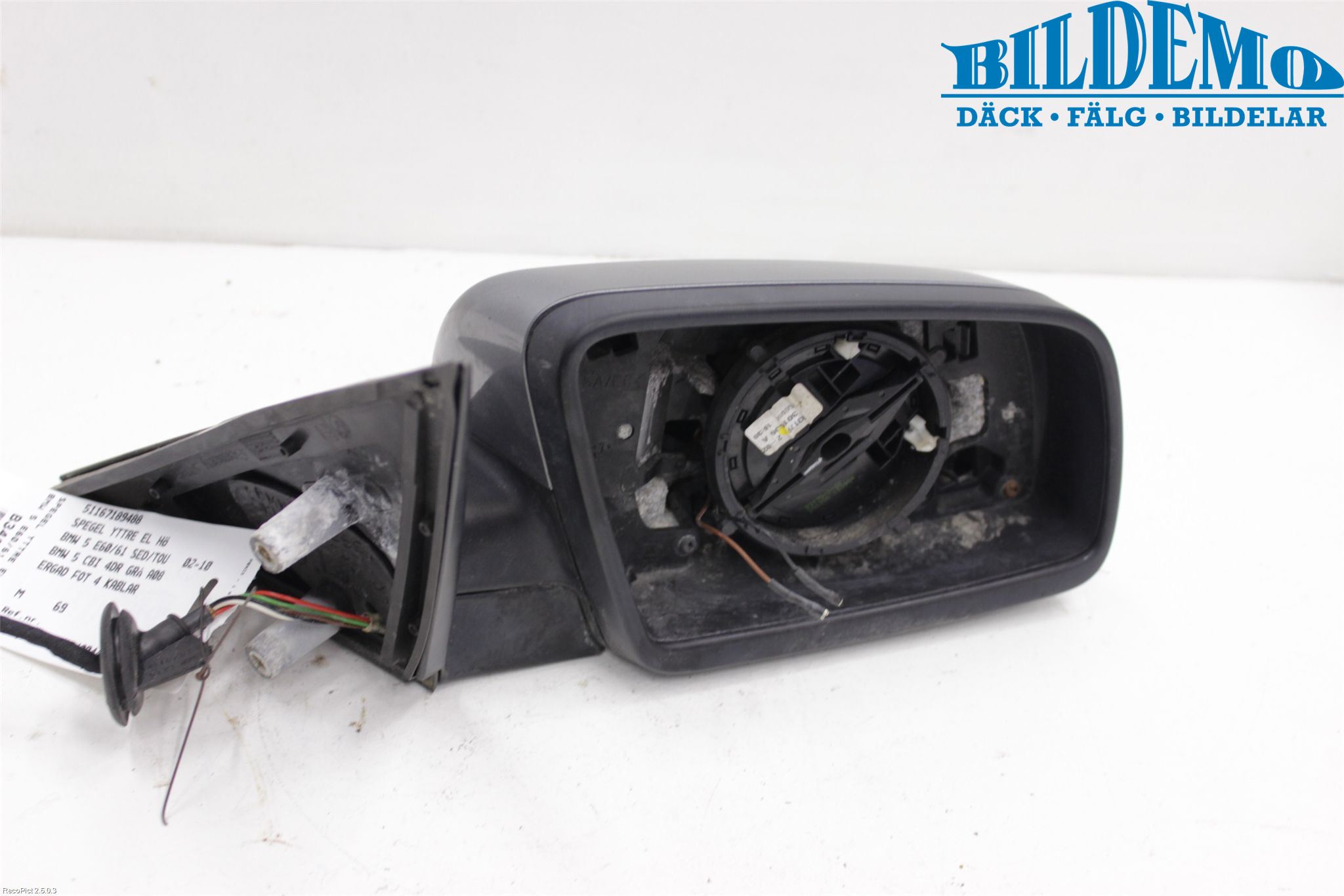 BMW 5 E60/61 Sed/Tou 02-10 Speil H M-El Justering