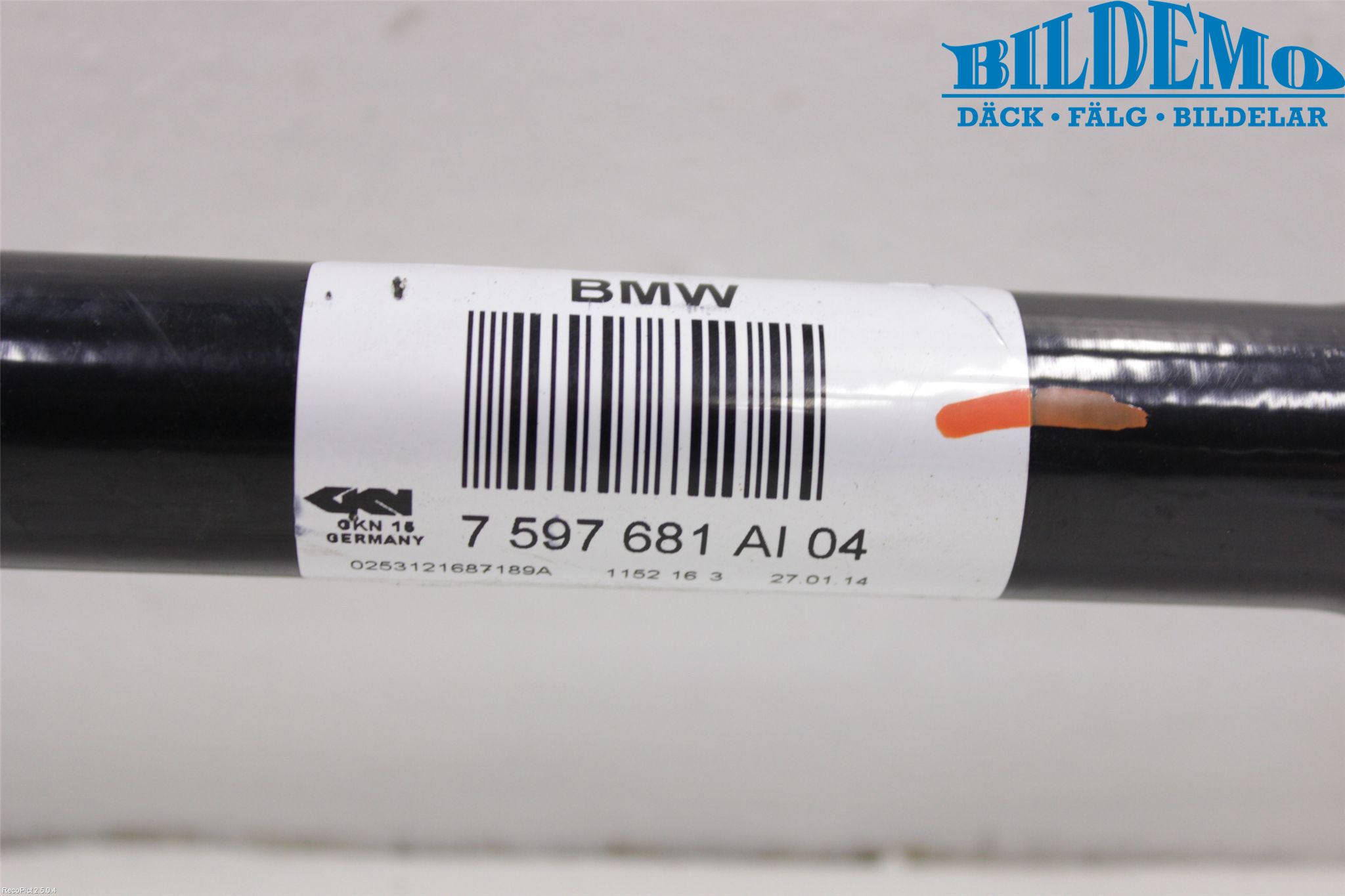 BMW 1 F20/F21 11-19 Drivaksel Bak Kompl Venstre