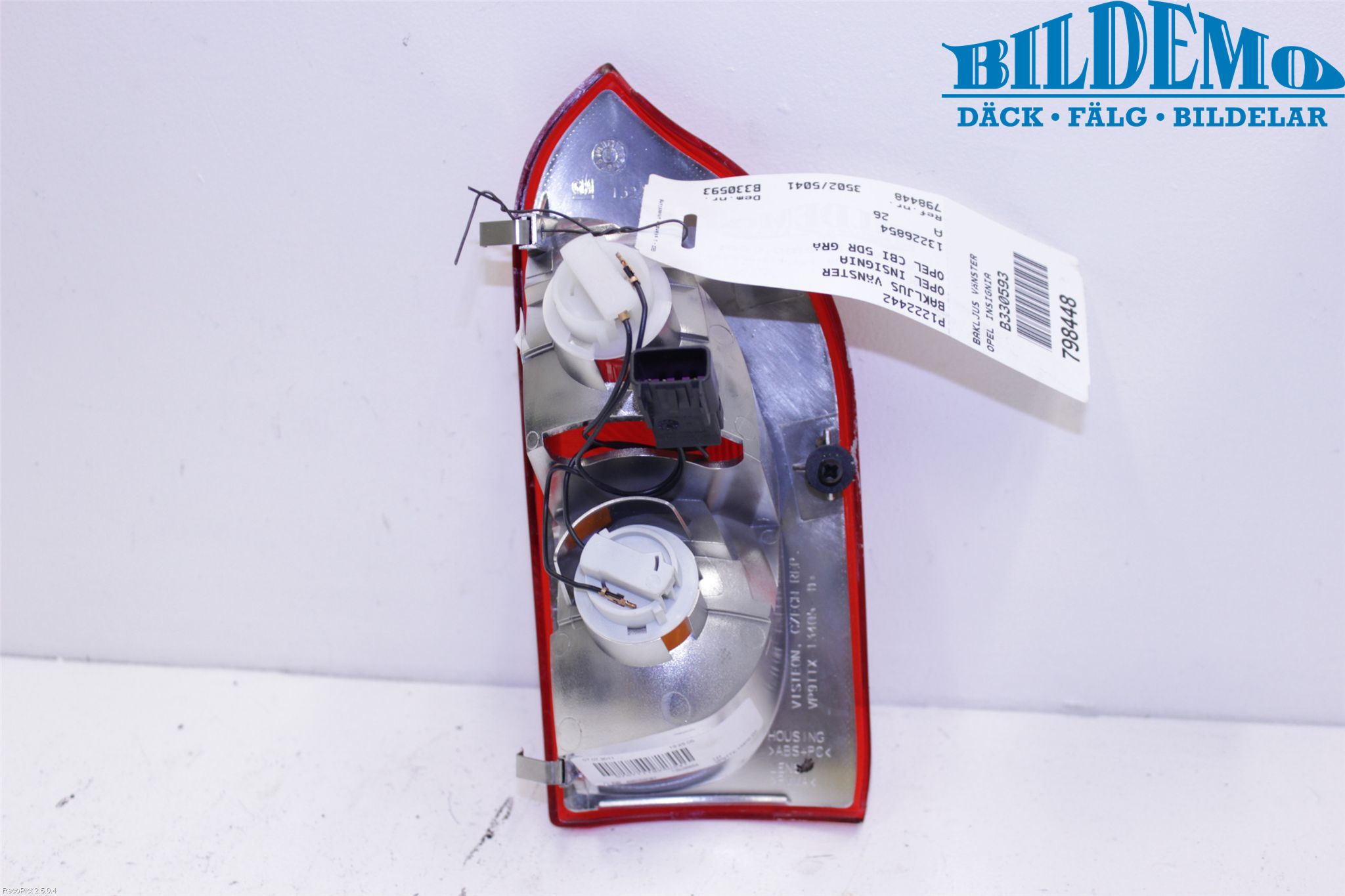 Opel INSIGNIA 09-16 Baklykt Venstre