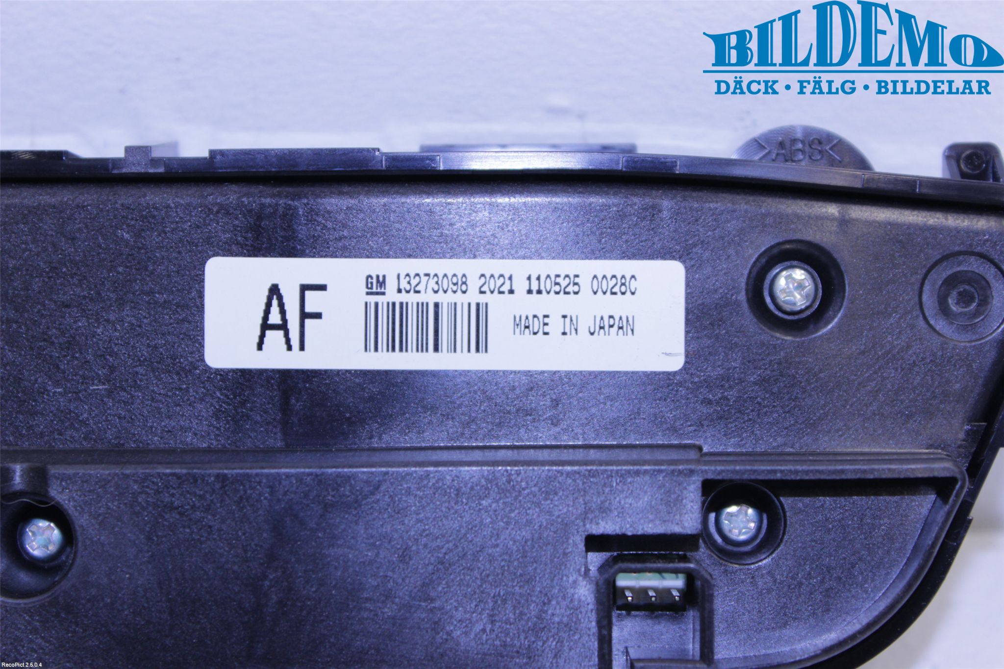 Opel INSIGNIA 09-16 Varme Ac Betjening-Display