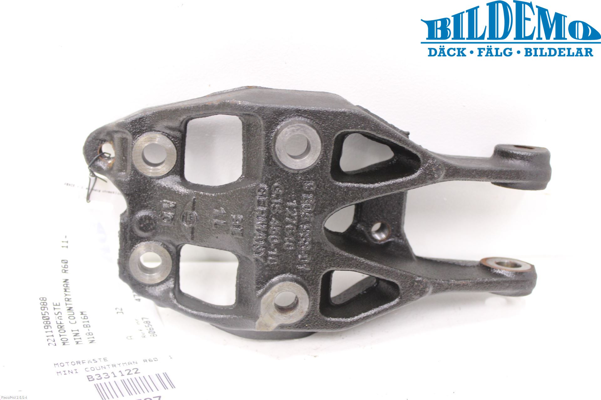 Mini COUNTRYMAN R60 11-16 Motor Feste Stål-Alu