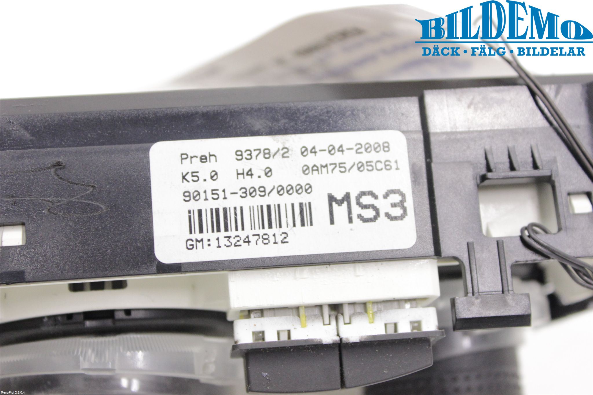 Opel ZAFIRA B 06-14 Varme Ac Betjening-Display