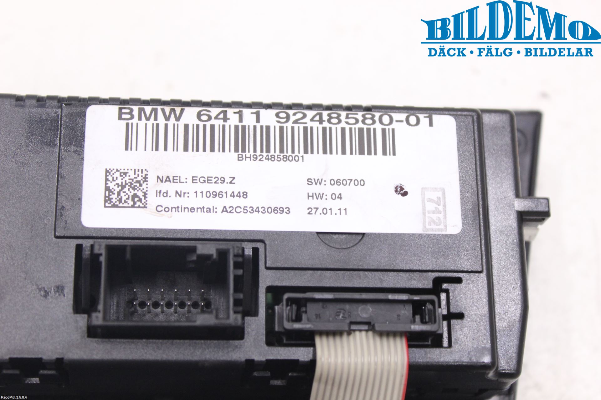 BMW 3 E90/91 SED/TOU 05-12 Varme Ac Betjening-Display