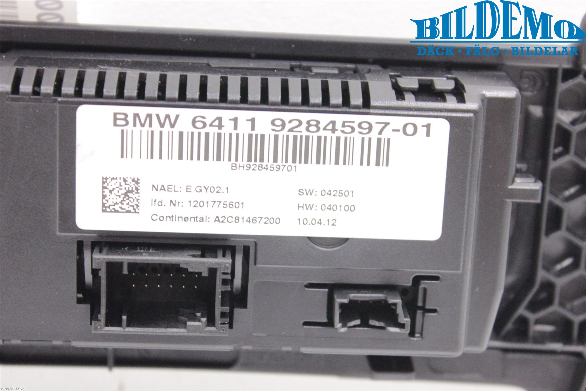 BMW X3 F25 10-17 Varme Ac Betjening-Display
