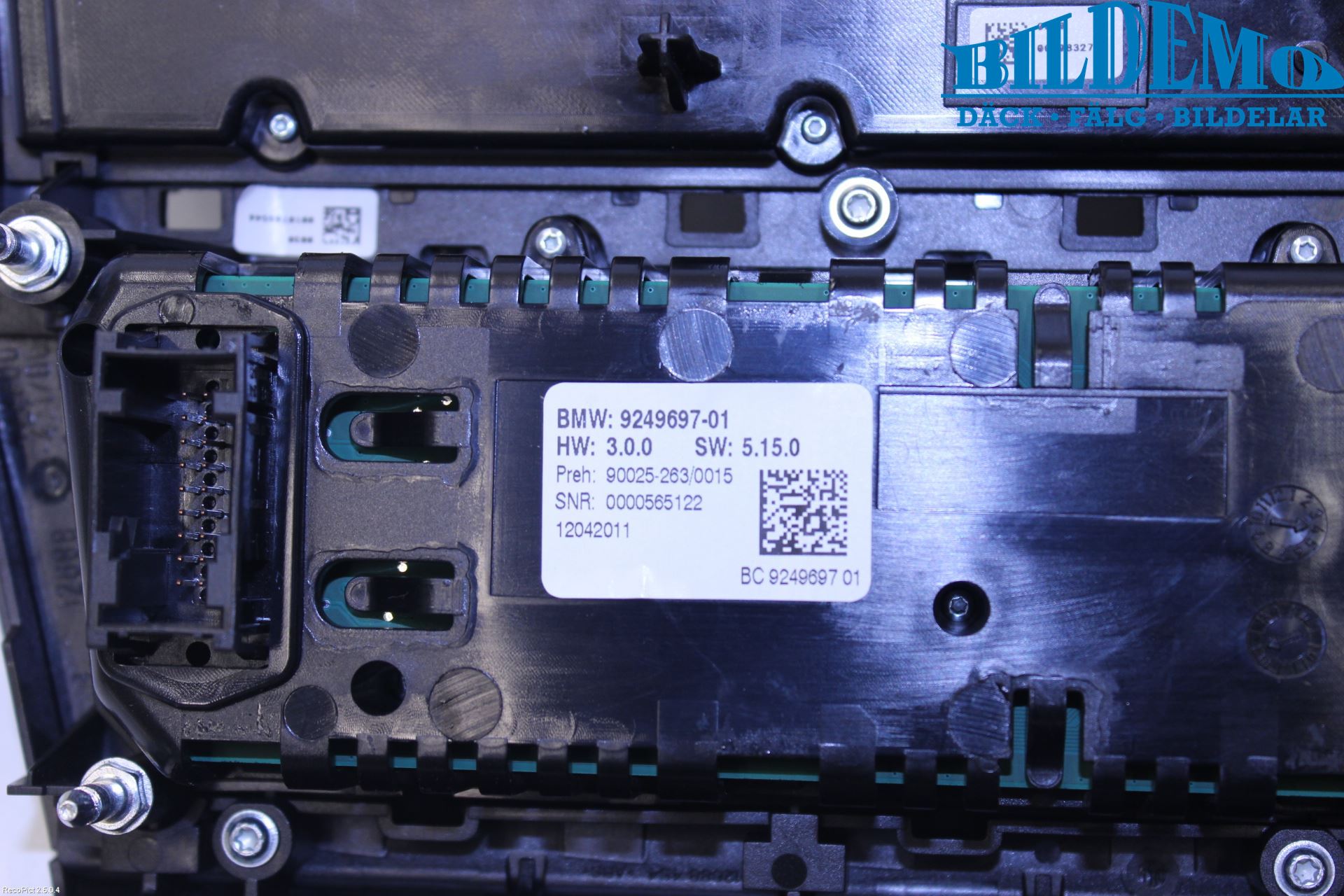 BMW 5 F10/F11/F18 09-17 Varme Ac Betjening-Display