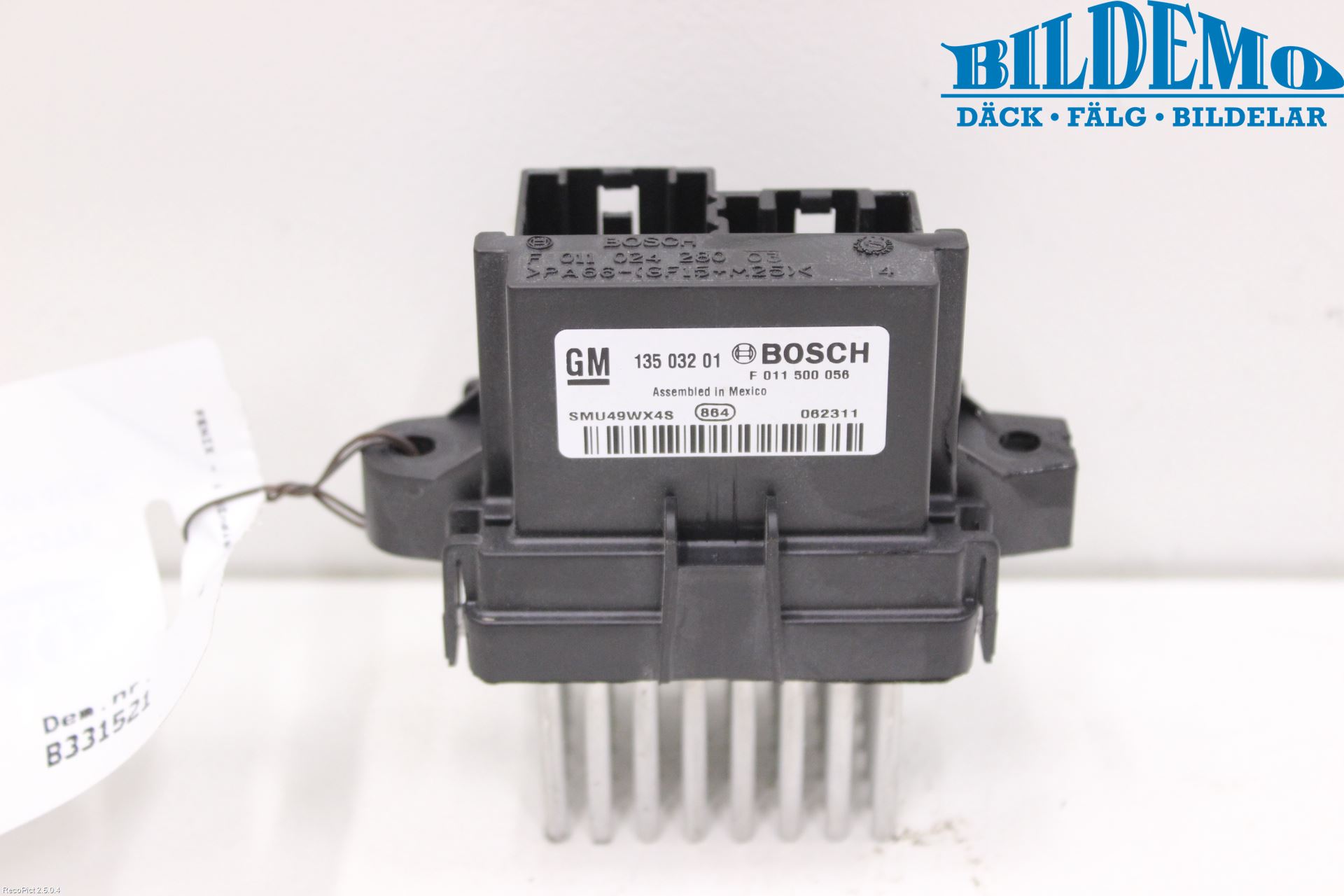 Opel INSIGNIA 09-16 Varmeapparat Viftemotstand