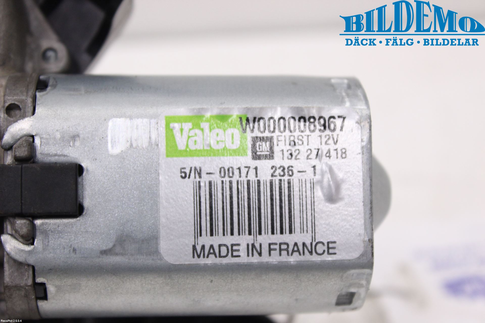 Opel INSIGNIA 09-16 Viskermotor Bakluke